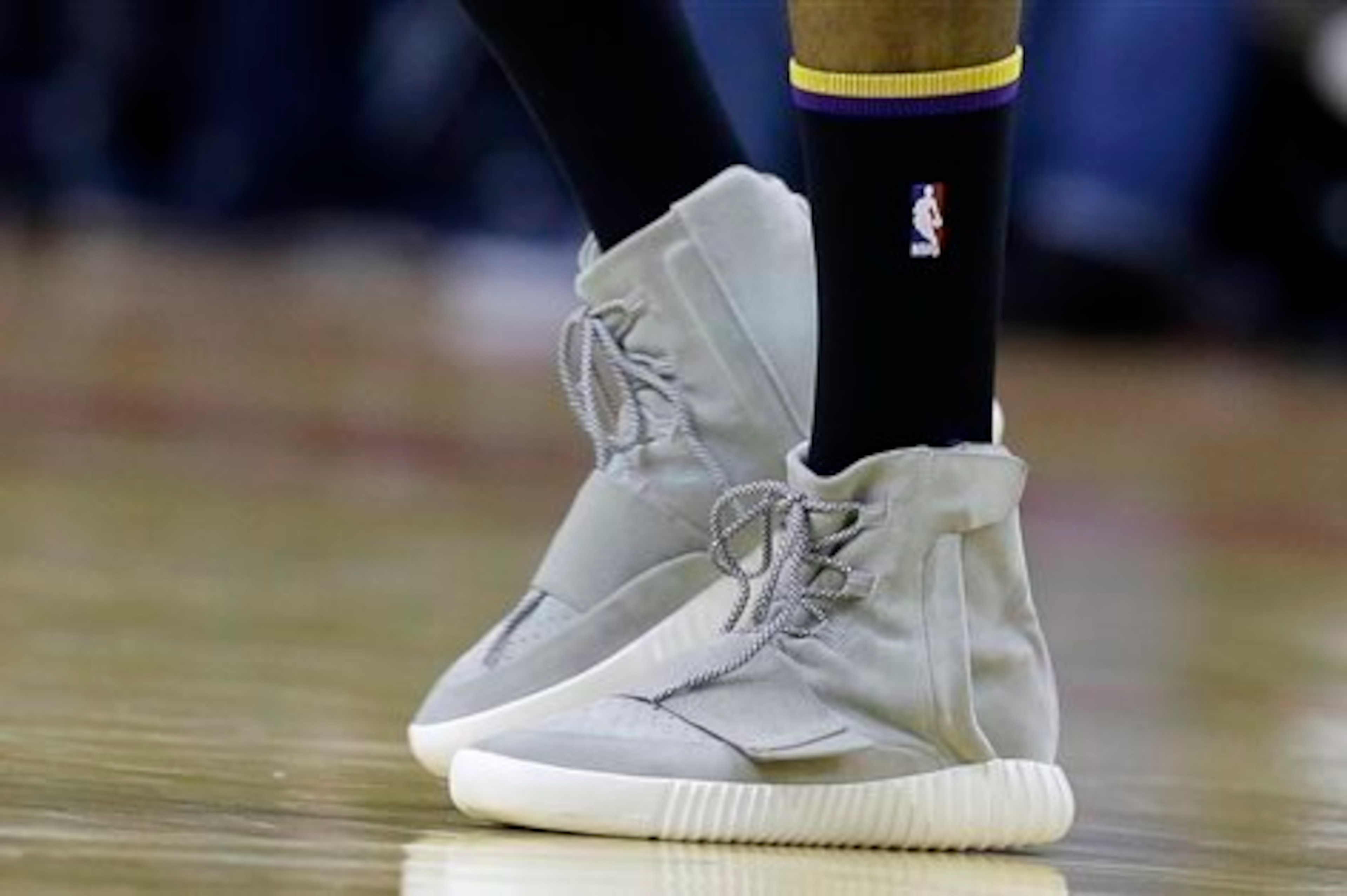 Nick Young sporting the original Yeezy 750 Boost