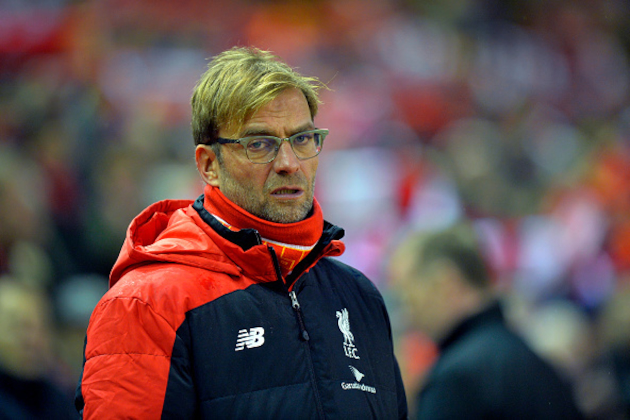 LIVERPOOL, ENGLAND - DECEMBER 13:  Jurgen Klopp the of Liverpool during the Barclays Premier League match between Liverpool and West Bromwich Albion at Anfield on December 13, 2015 in Liverpool, England.  (Photo by Adam Fradgley - AMA/WBA FC via Getty Ima
