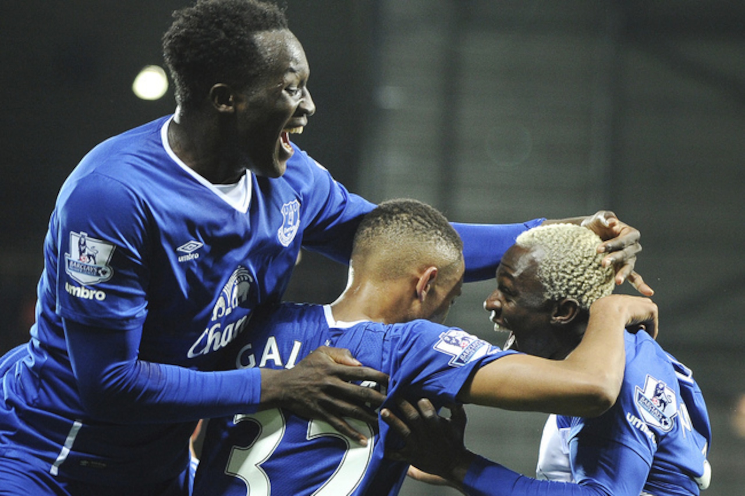 Lukaku celebrates with his team-mates. Lukaku celebrates with his team-mates.