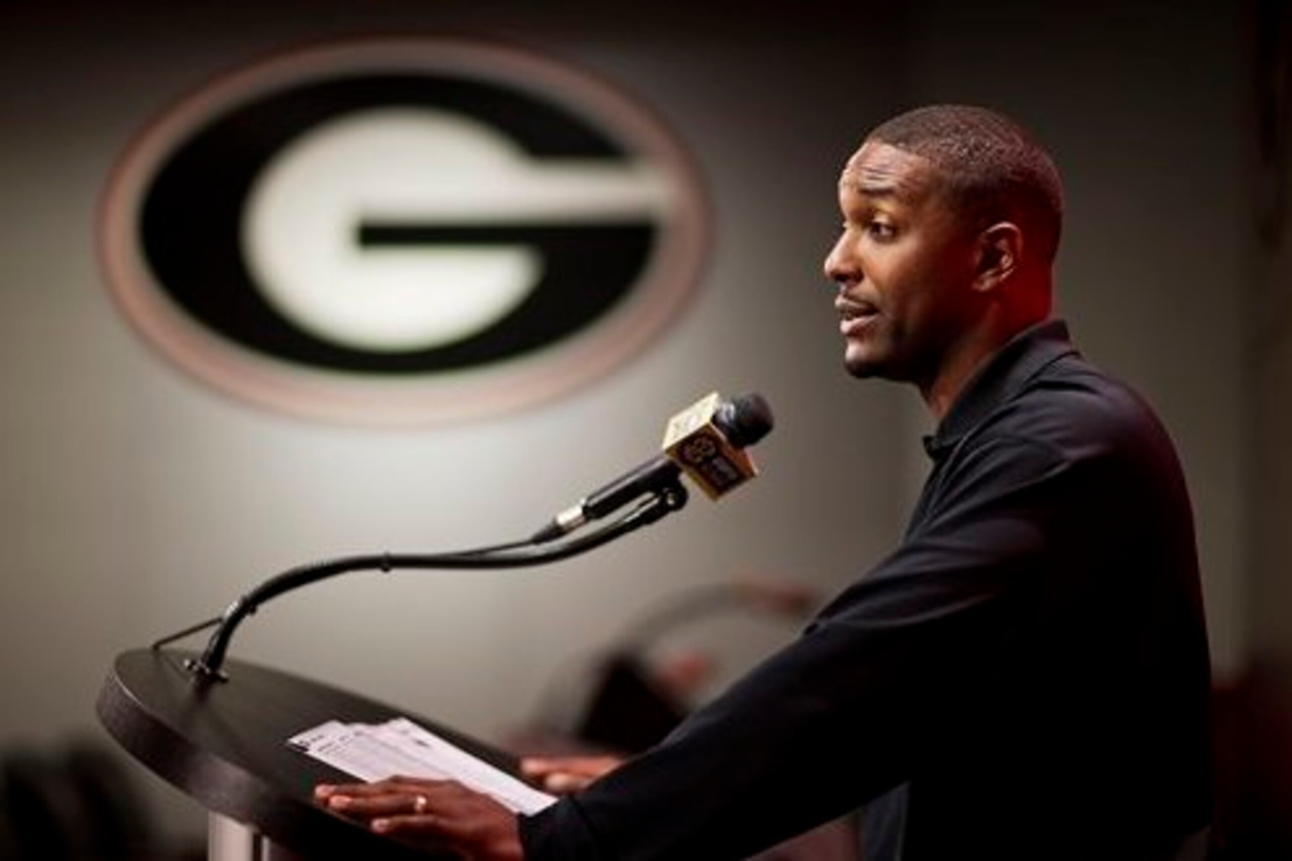 Georgia interim head coach Bryan McClendon Georgia interim head coach Bryan McClendon