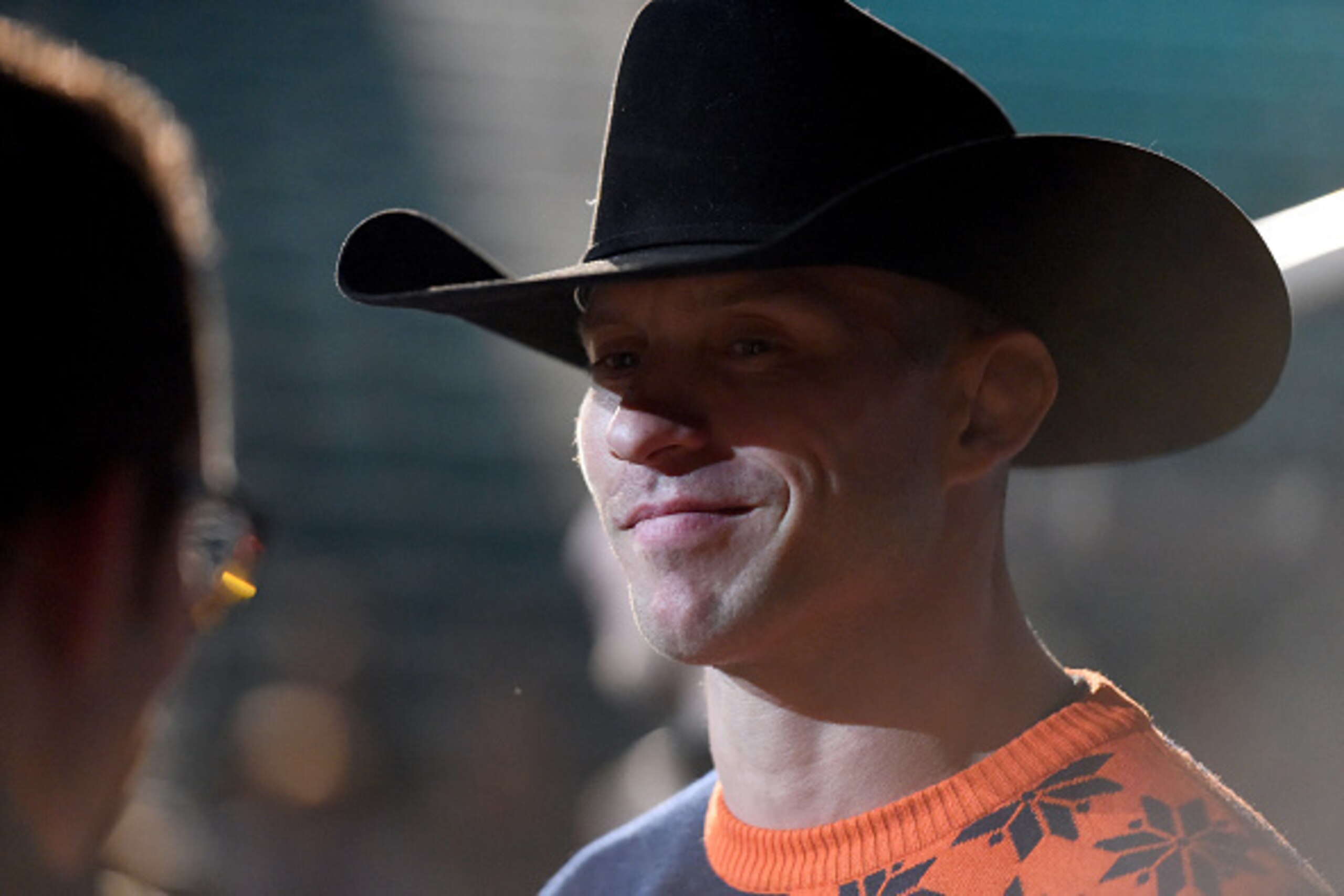 LAS VEGAS, NEVADA - DECEMBER 11:  Donald 'Cowboy' Cerrone waits backstage during the UFC 194 Weigh-in event at the MGM Grand Garden Arena on December 11, 2015 in Las Vegas, Nevada.  (Photo by Jeff Bottari/Zuffa LLC/Zuffa LLC via Getty Images)
