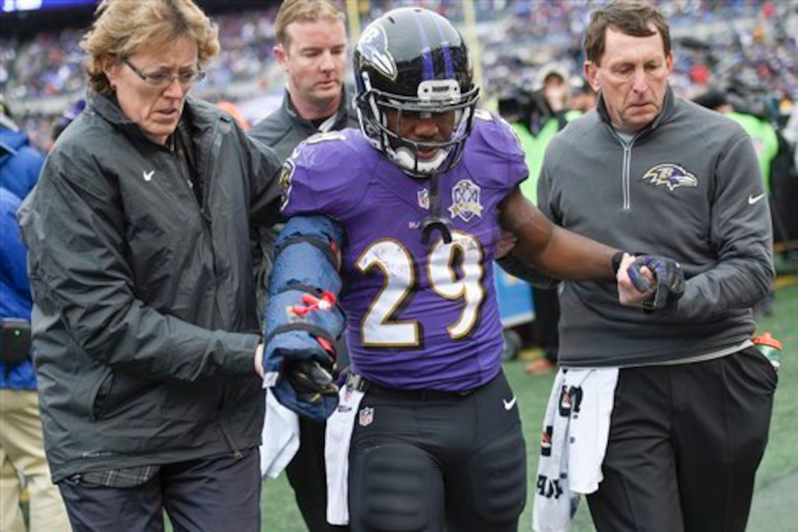 Justin Forsett was one of several Baltimore Ravens to sustain a season-ending injury.
