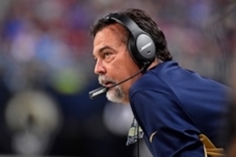 Dec 13, 2015; St. Louis, MO, USA; St. Louis Rams head coach Jeff Fisher in the game against the Detroit Lions during the second half at the Edward Jones Dome. The St. Louis Rams defeat the Detroit Lions 21-14. Mandatory Credit: Jasen Vinlove-USA TODAY Spo