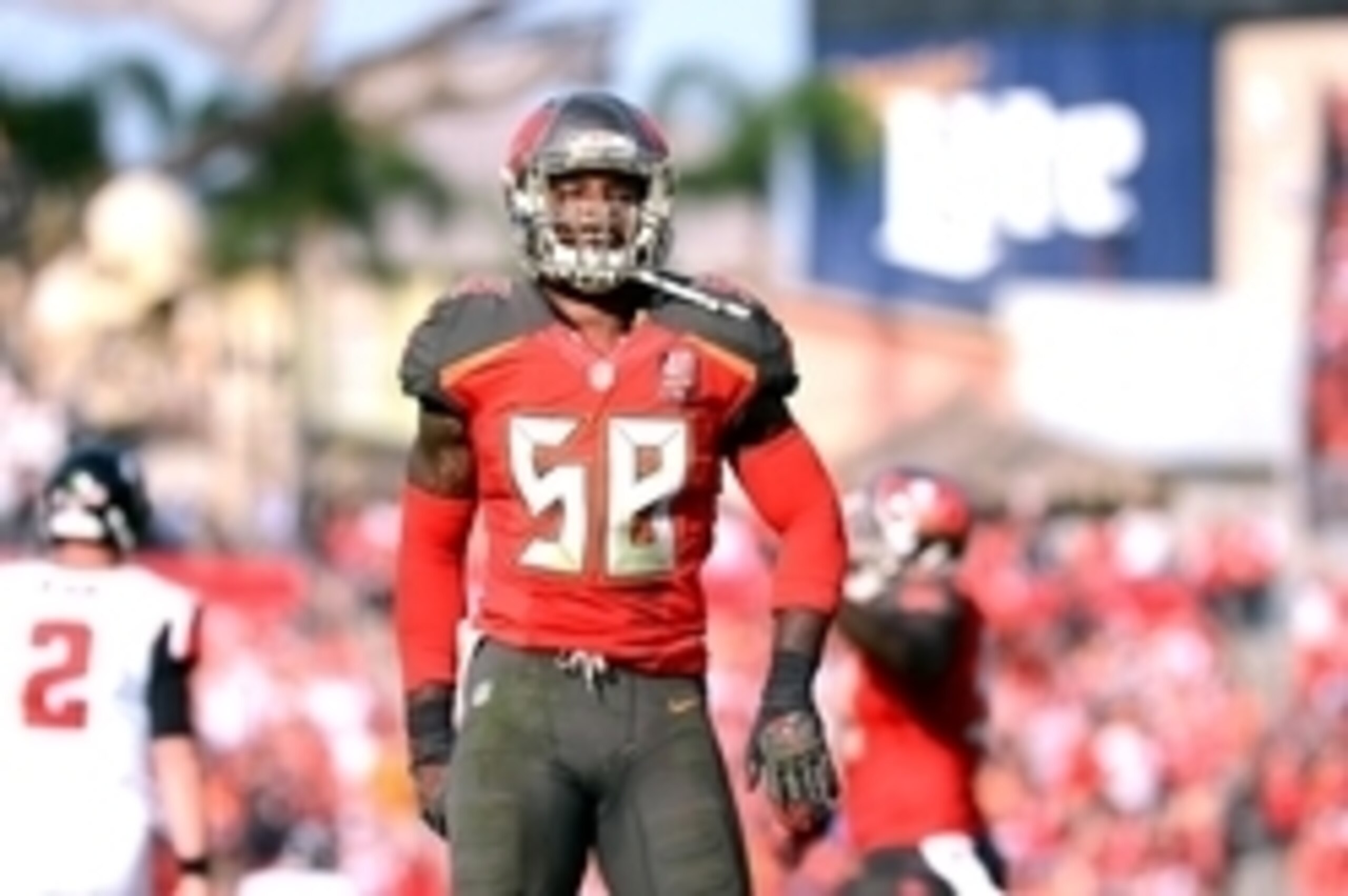 Dec 6, 2015; Tampa, FL, USA; Tampa Bay Buccaneers linebacker Kwon Alexander (58)  in the second  half against the Atlanta Falcons at Raymond James Stadium. Mandatory Credit: Jonathan Dyer-USA TODAY Sports
