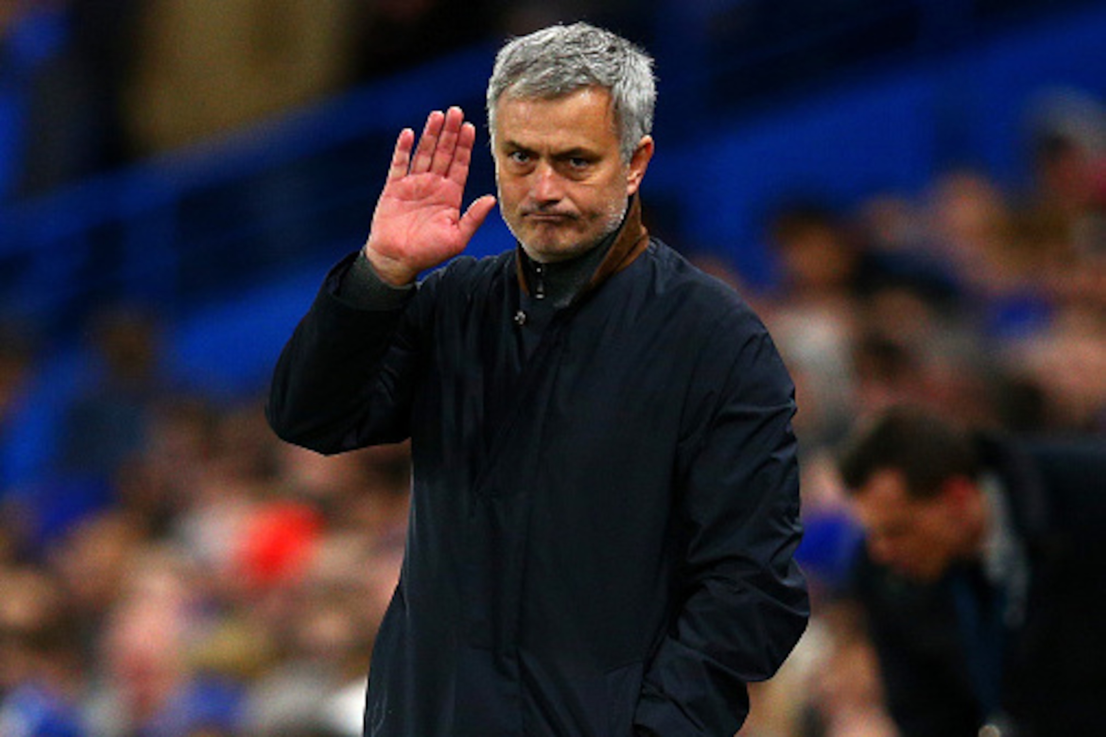 LONDON, ENGLAND - DECEMBER 09:  Jose Mourinho manager of Chelsea reacts during the UEFA Champions League Group G match between Chelsea FC and FC Porto at Stamford Bridge on December 9, 2015 in London, United Kingdom.  (Photo by Clive Mason/Getty Images)