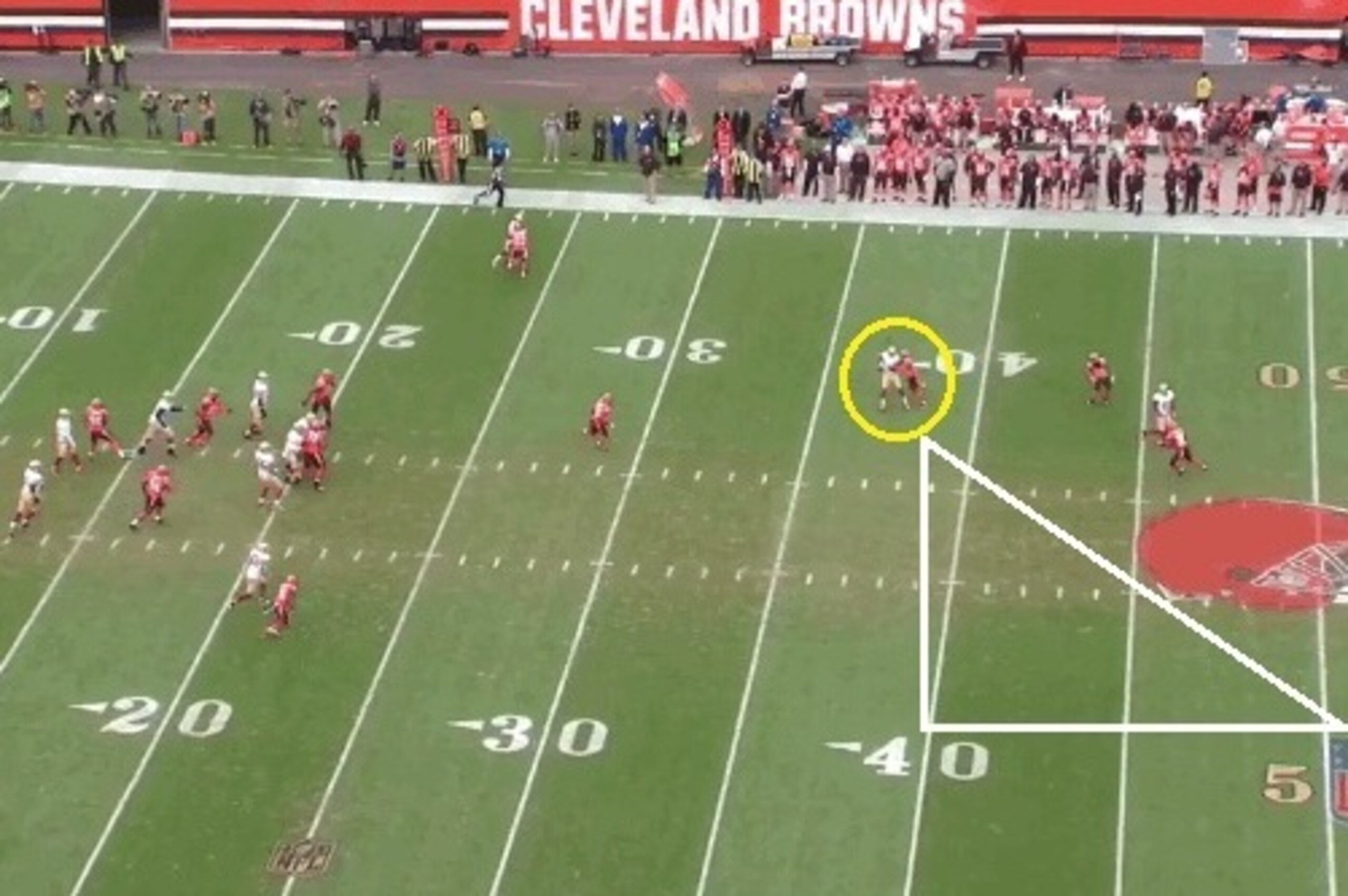 Had Gabbert hit Smith in stride, this play could have gone for much longer than just 17 yards.
