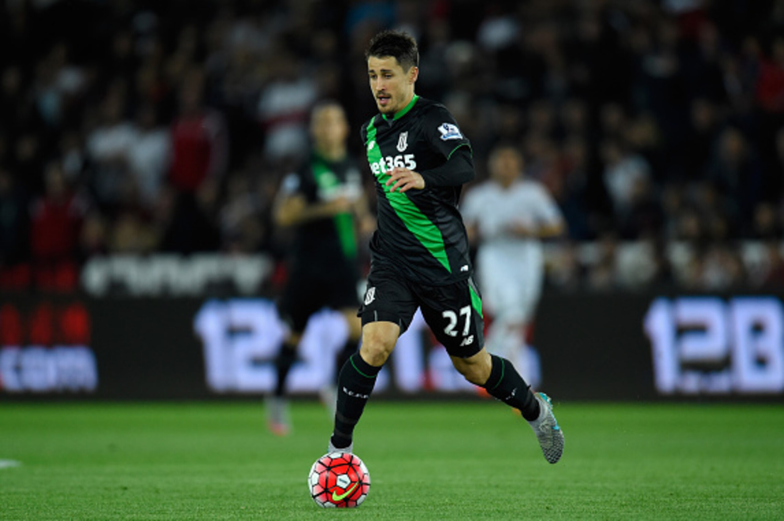 SWANSEA, WALES - OCTOBER 19:  Bojan Krkic of Stoke City in action during the Barclays Premier League match between Swansea City and Stoke City at Liberty Stadium on October 19, 2015 in Swansea, Wales.  (Photo by Stu Forster/Getty Images)