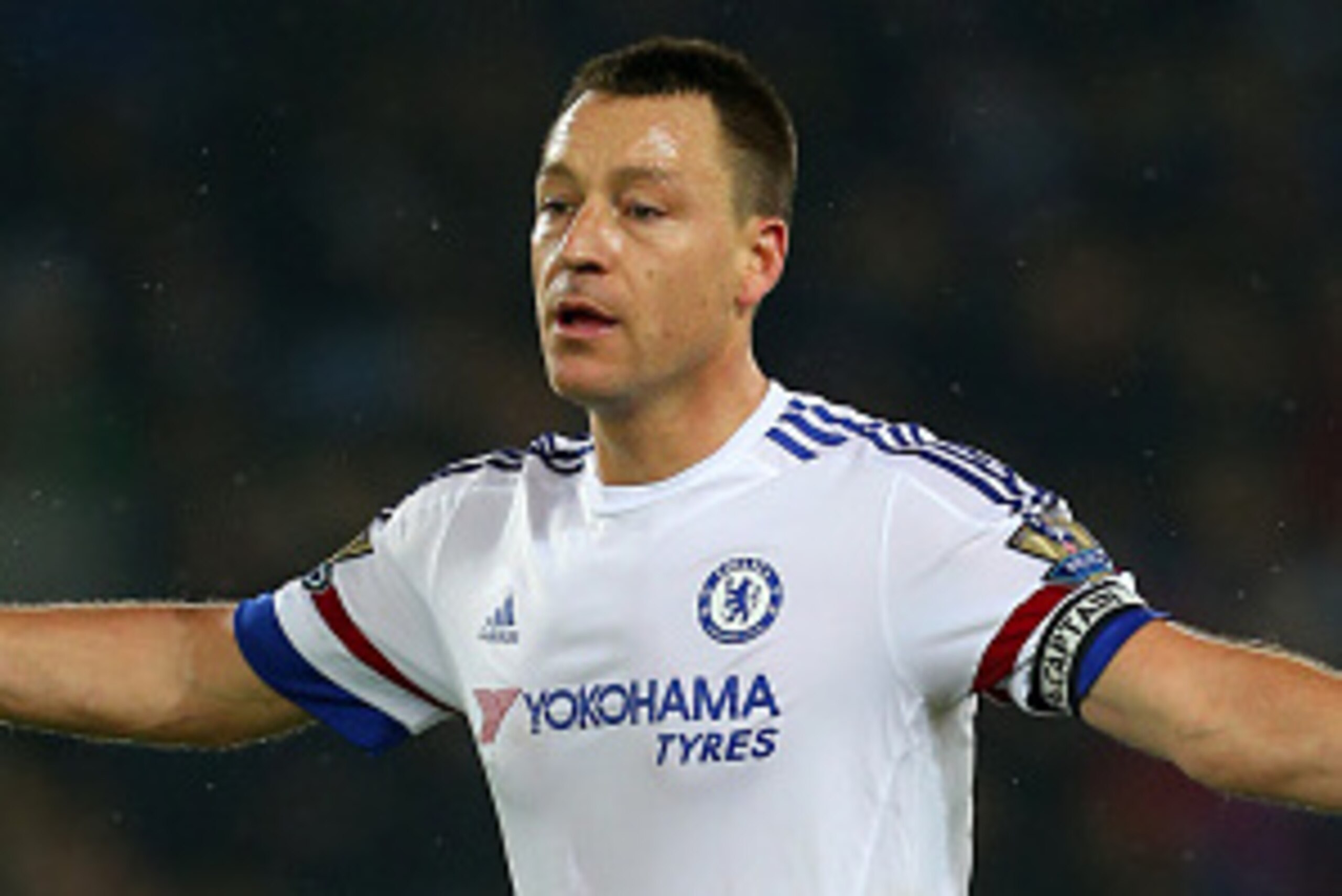 LEICESTER, ENGLAND - DECEMBER 14:  John Terry of Chelsea during the Barclays Premier League match between Leicester City and Chelsea at the King Power Stadium on December 14, 2015 in Leicester, England.  (Photo by Catherine Ivill - AMA/Getty Images)
