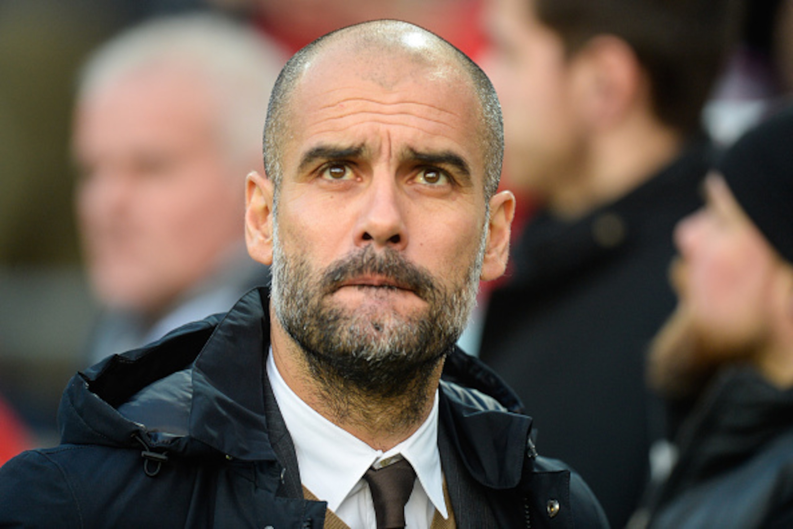 Bayern Munich's head coach Pep Guardiola is pictured pior to the German first division Bundesliga football match Hannover 96 vs FC Bayern Munich in Hannover, central Germany, on Dezember 19, 2015.   / AFP / NIGEL TREBLIN / RESTRICTIONS: DURING MATCH TIME: