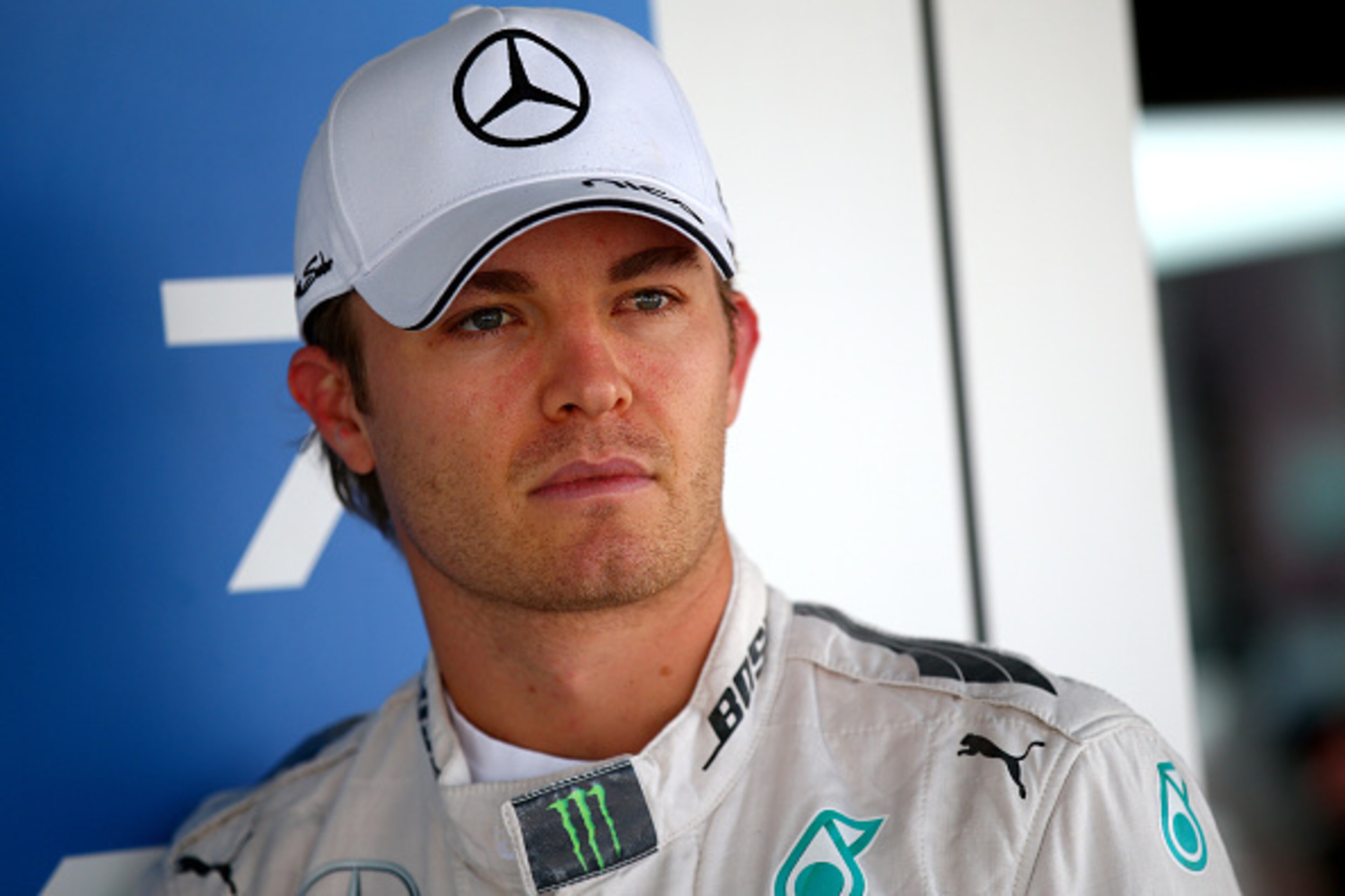 SOCHI, RUSSIA - OCTOBER 08:  Nico Rosberg of Germany and Mercedes GP looks on outside the team garage during previews to the Formula One Grand Prix of Russia at Sochi Autodrom on October 8, 2015 in Sochi, Russia.  (Photo by Mark Thompson/Getty Images)