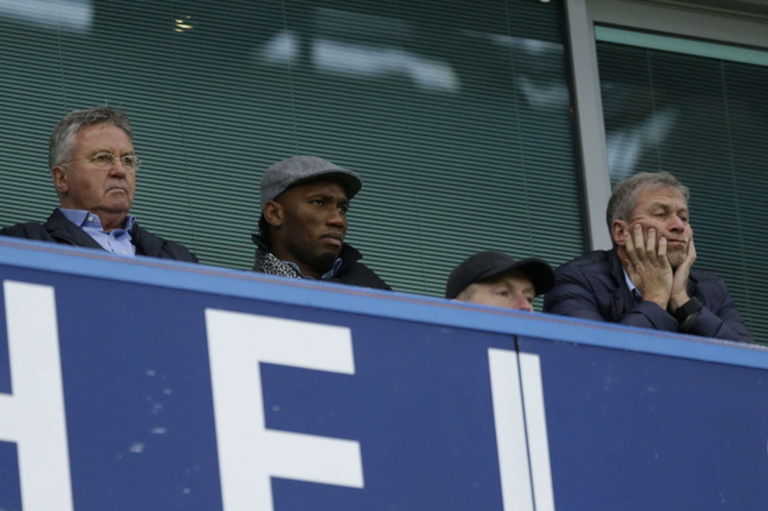 Hiddink, Drogba and Abramovich all take their seats in Chelsea's new Hell stand.