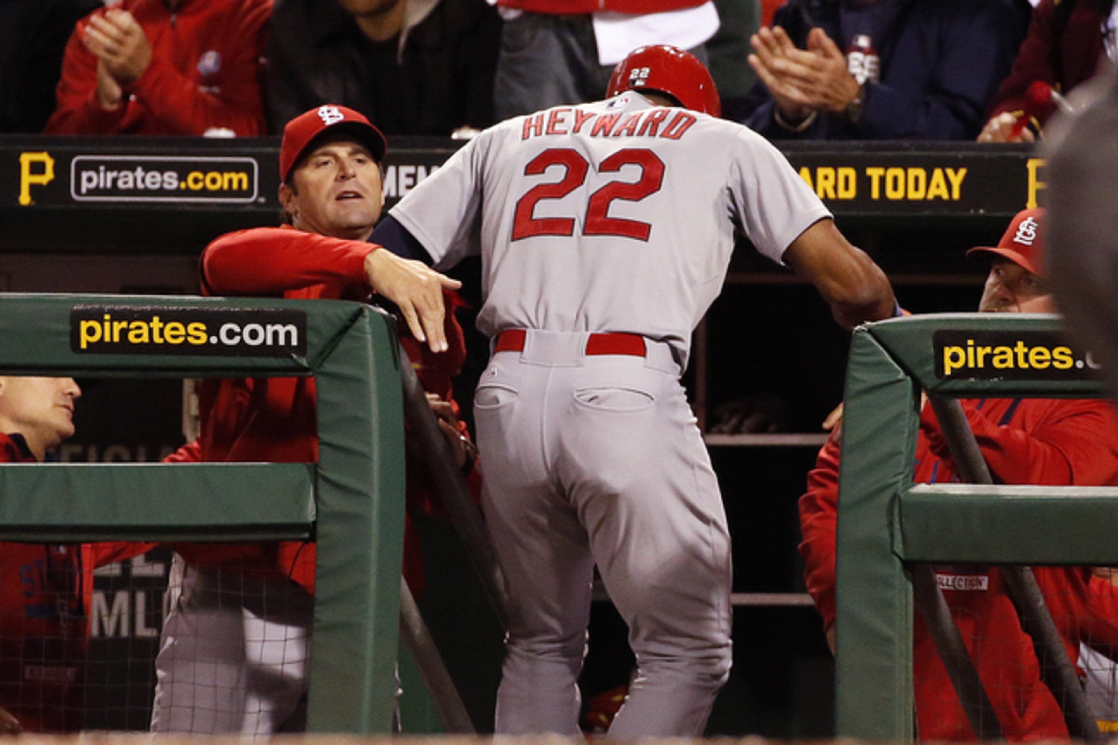 Mike Matheny fired back after Jason Heyward questioned the Cardinals' aging core. Mike Matheny fired back after Jason Heyward questioned the Cardinals' aging core.
