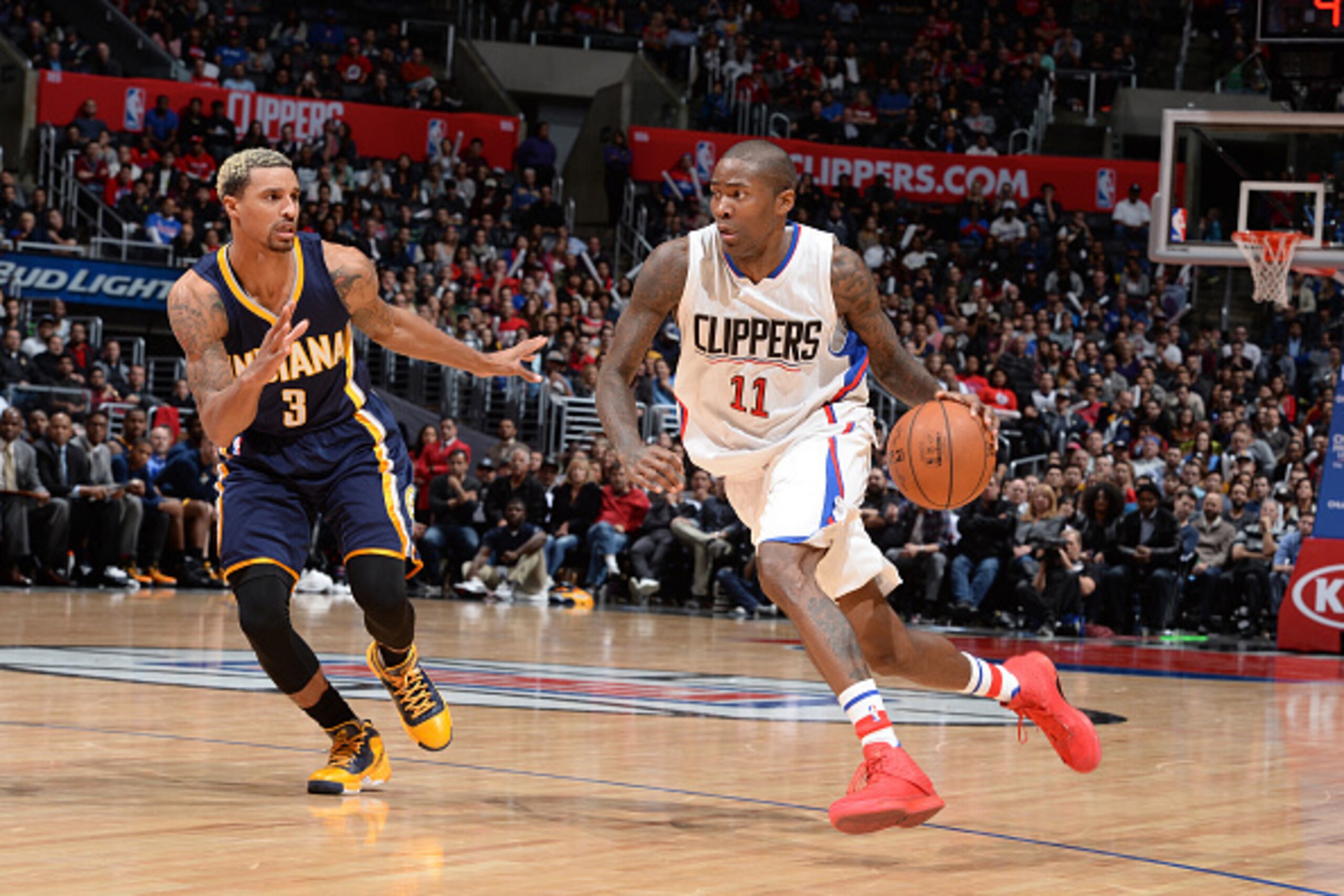 LOS ANGELES, CA - DECEMBER 2: Jamal Crawford #11 of the Los Angeles Clippers handles the ball against the Indiana Pacers on December 2, 2015 at STAPLES Center in Los Angeles, California. NOTE TO USER: User expressly acknowledges and agrees that, by downlo