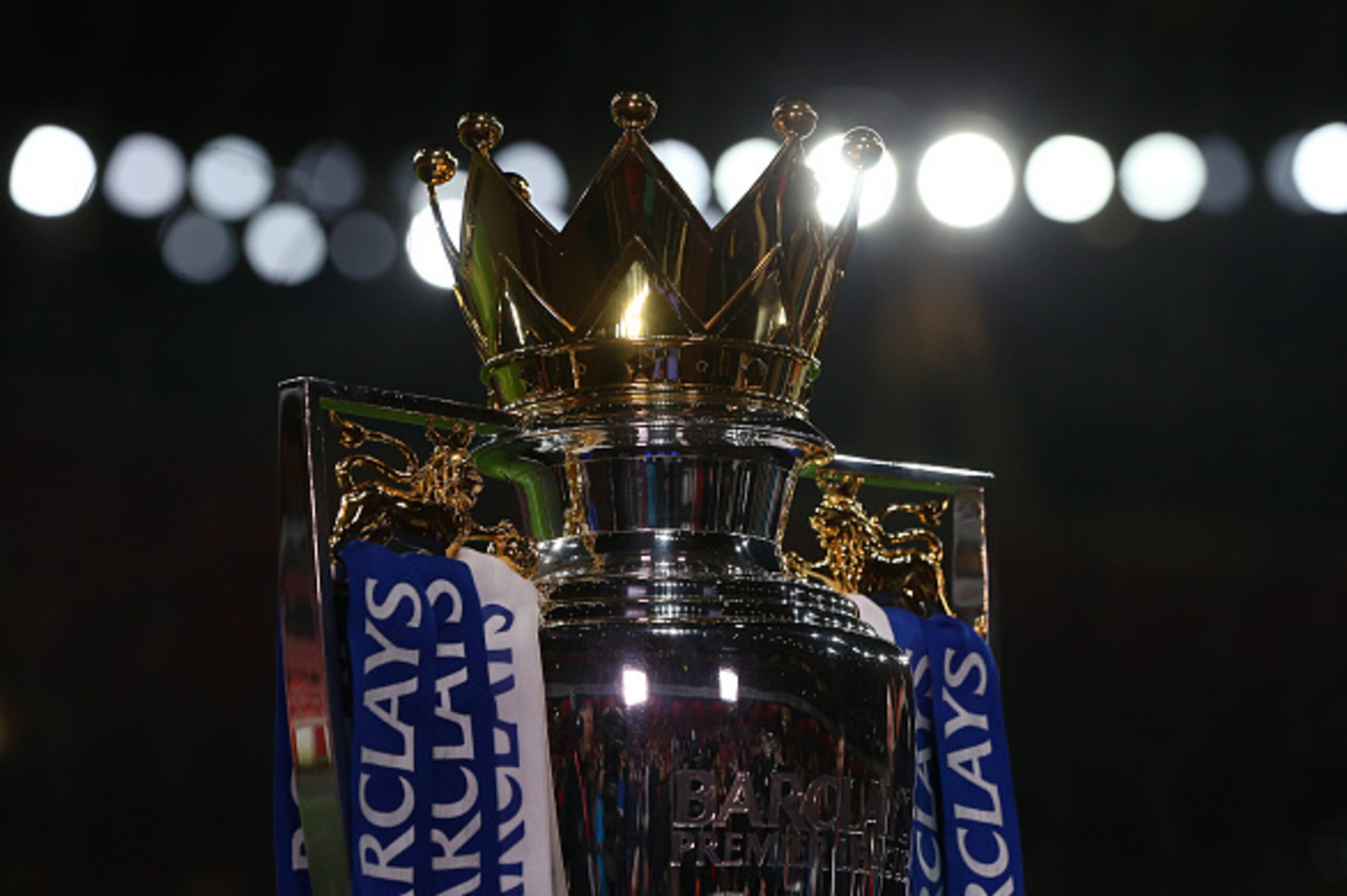 LONDON, ENGLAND - DECEMBER 21:  General view of the Barclays Premier League trophy before the Barclays Premier League match between Arsenal and Manchester City at the Emirates Stadium on December 21, 2015 in London, England.  (Photo by Catherine Ivill - A