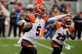 AJ McCarron played well in place of Andy Dalton last week.