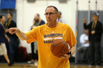 OAKLAND, CA - JUNE 13: Ron Adams, Assistant coach of the Golden State Warriors participates during practice and media availability as part of the 2015 NBA Finals on June 13, 2015 at Oakland Convention Center in Oakland, California. NOTE TO USER: User expr