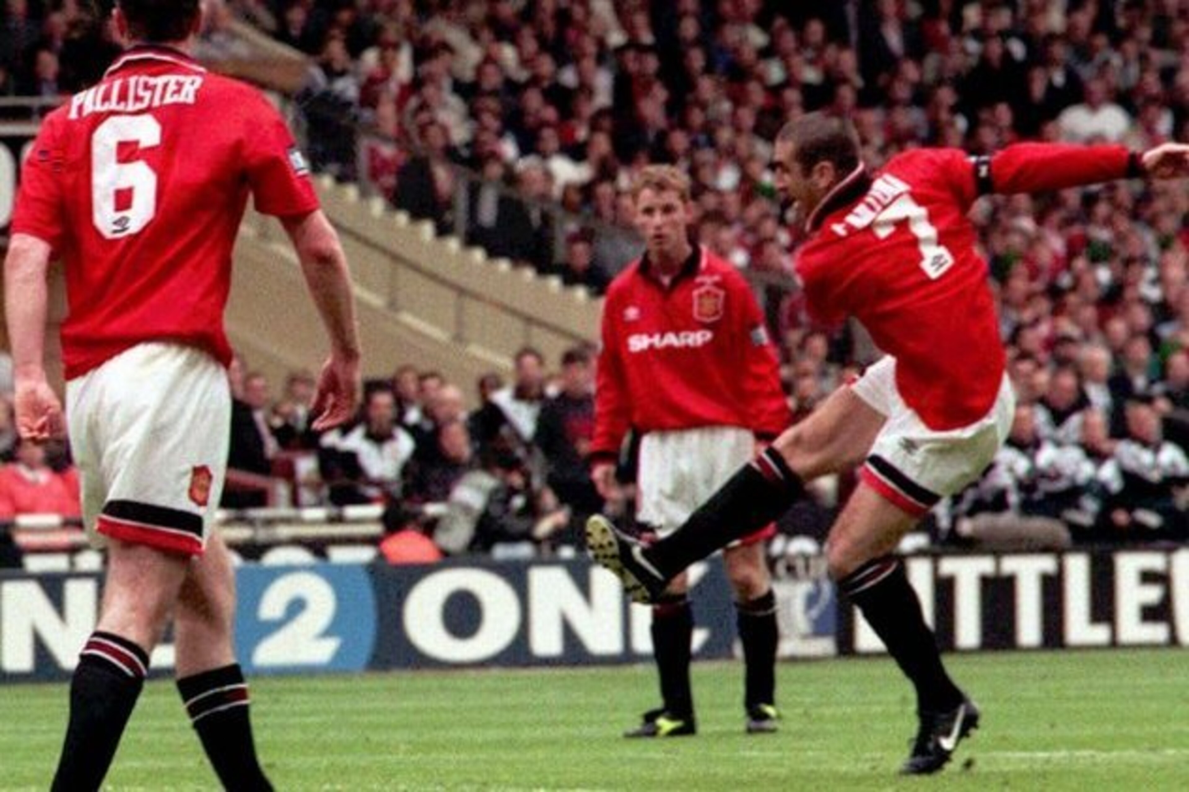 Eric Cantona wins United the FA Cup in 1996.