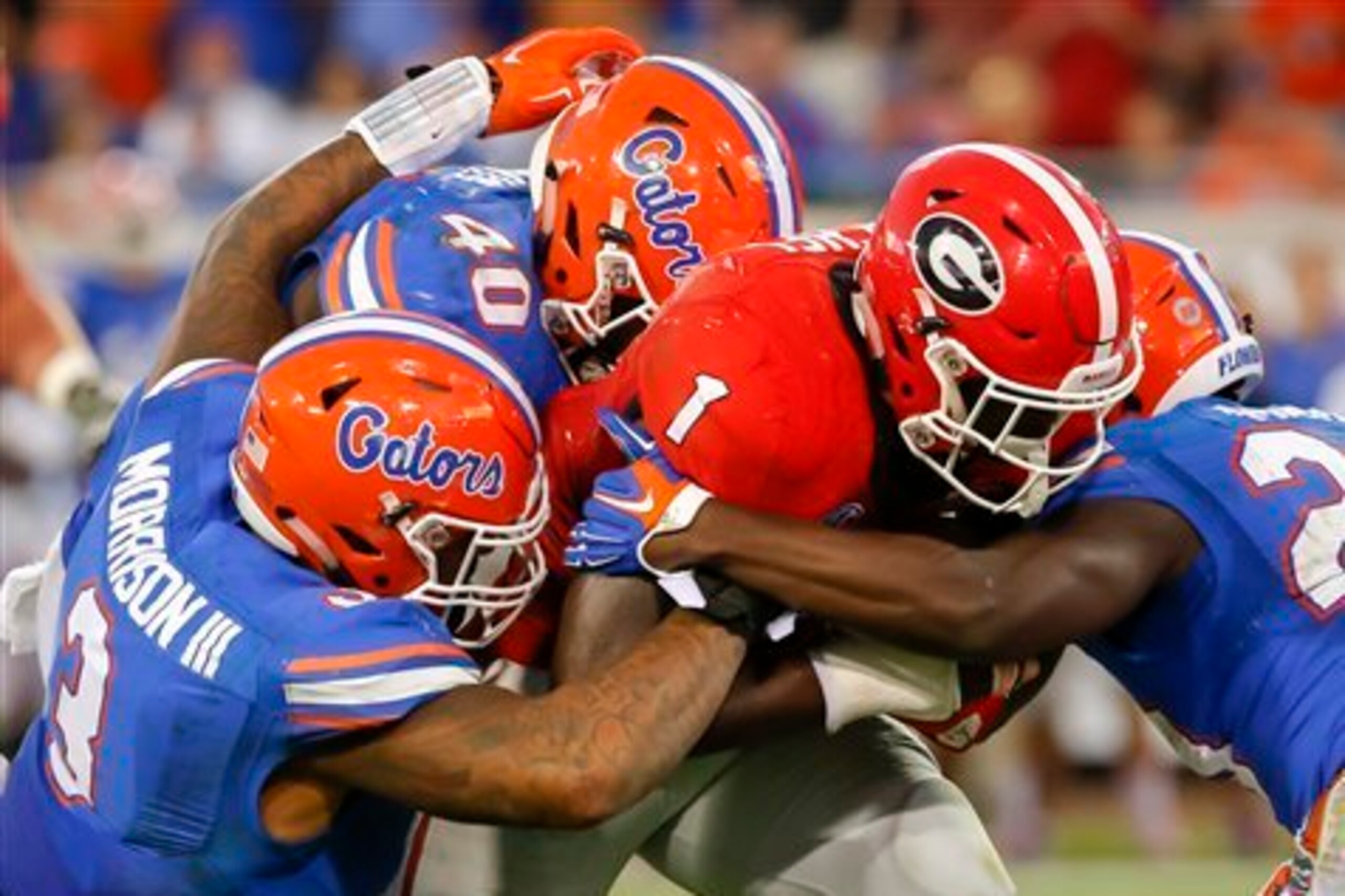 Georgia managed just 3.1 yards per carry against Florida's stout run defense. Georgia managed just 3.1 yards per carry against Florida's stout run defense.
