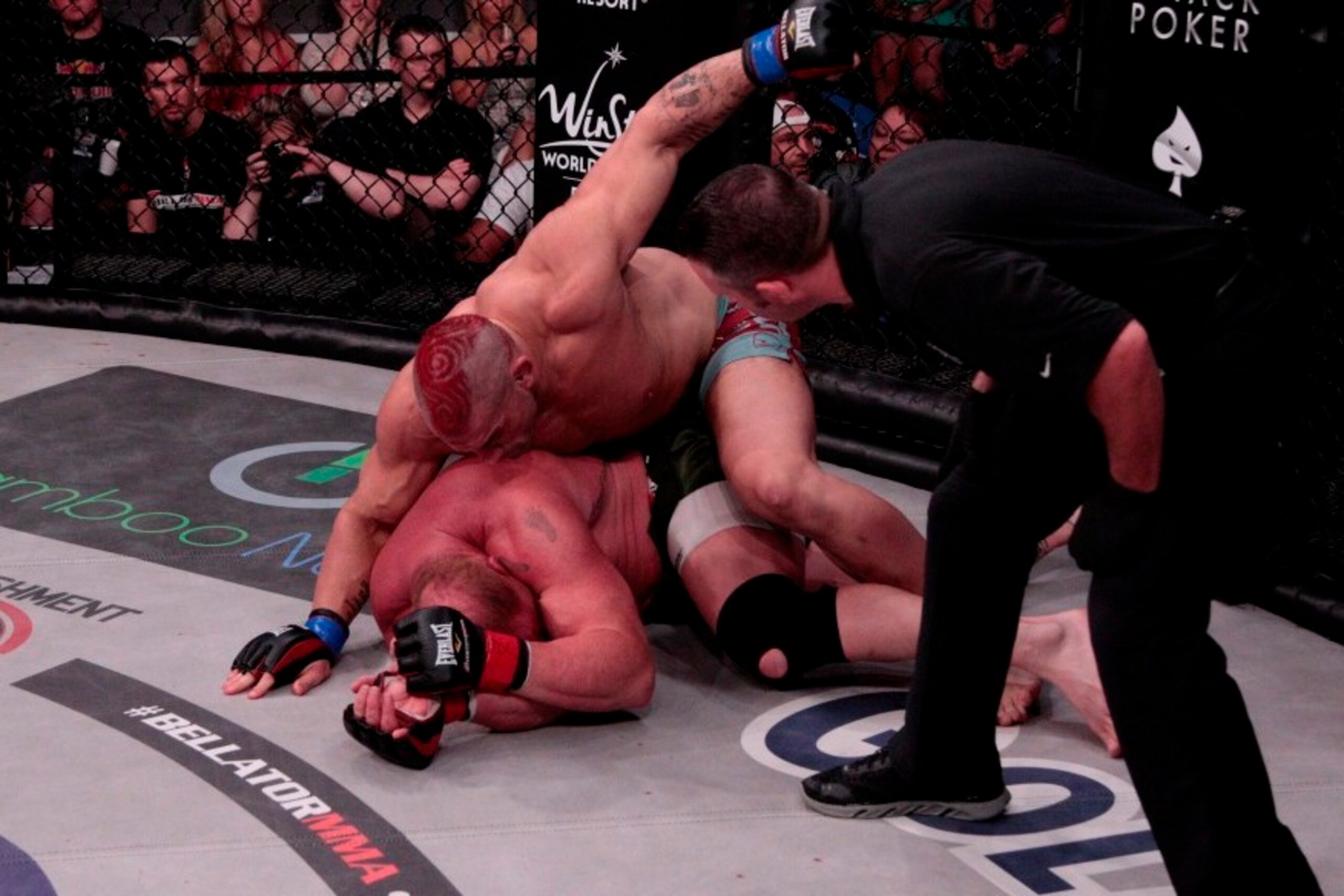 Thompson finishing Eric Prindle.