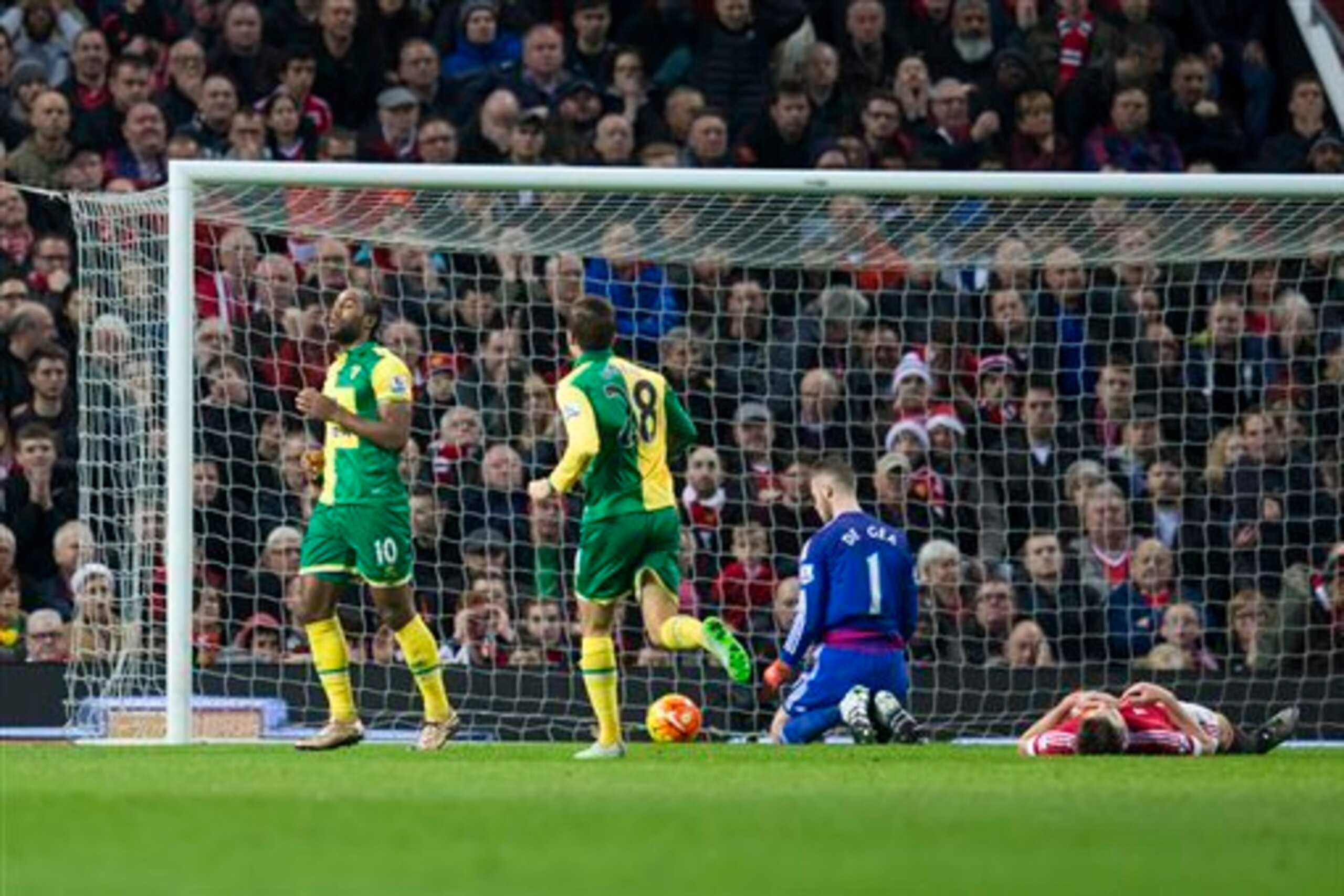 Cameron Jerome plays it cool after giving Norwich the lead at Old Trafford.