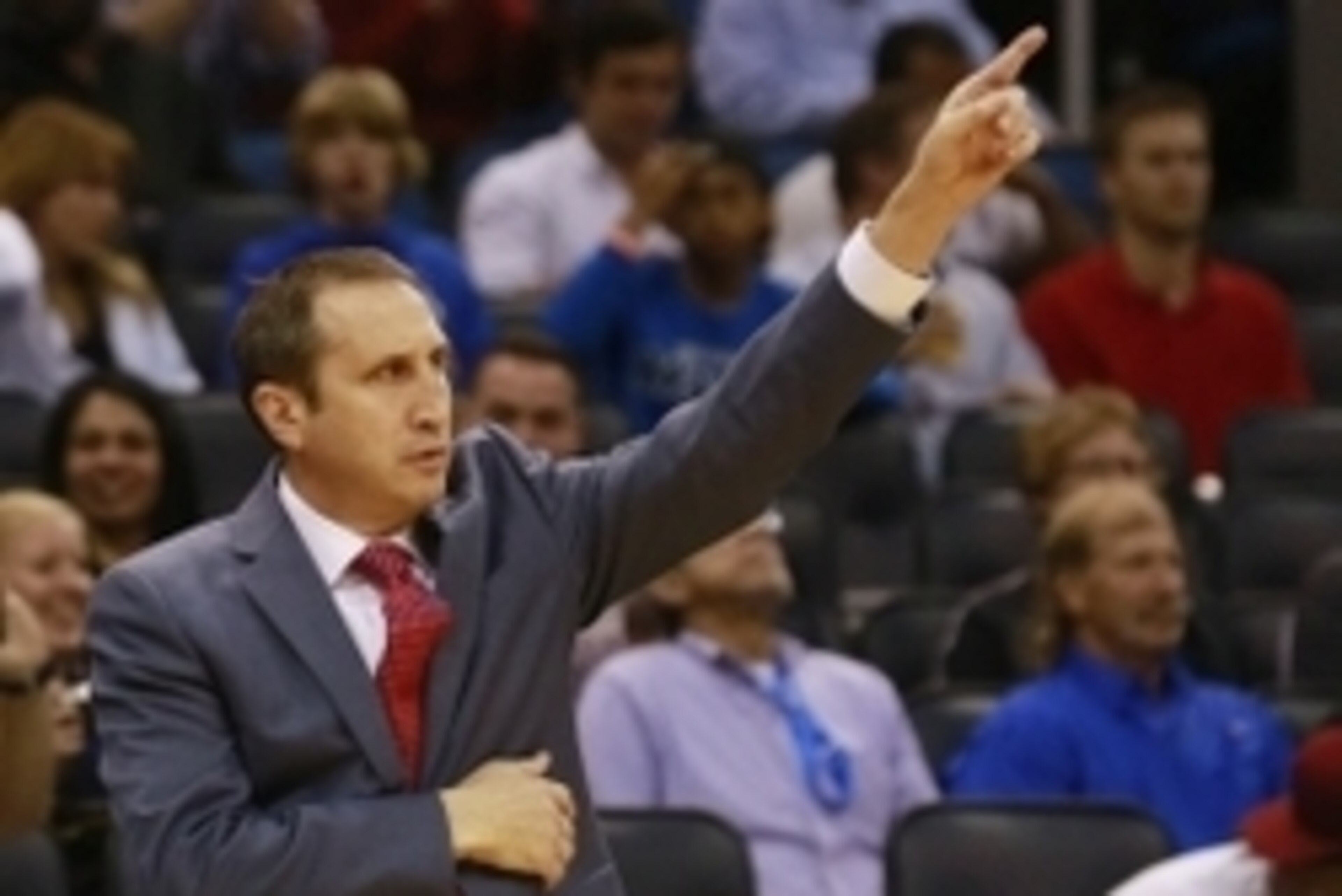 Dec 11, 2015; Orlando, FL, USA; Cleveland Cavaliers head coach David Blatt gestures from the sidelines against the Orlando Magic during the first quarter at Amway Center. Mandatory Credit: Kim Klement-USA TODAY Sports
