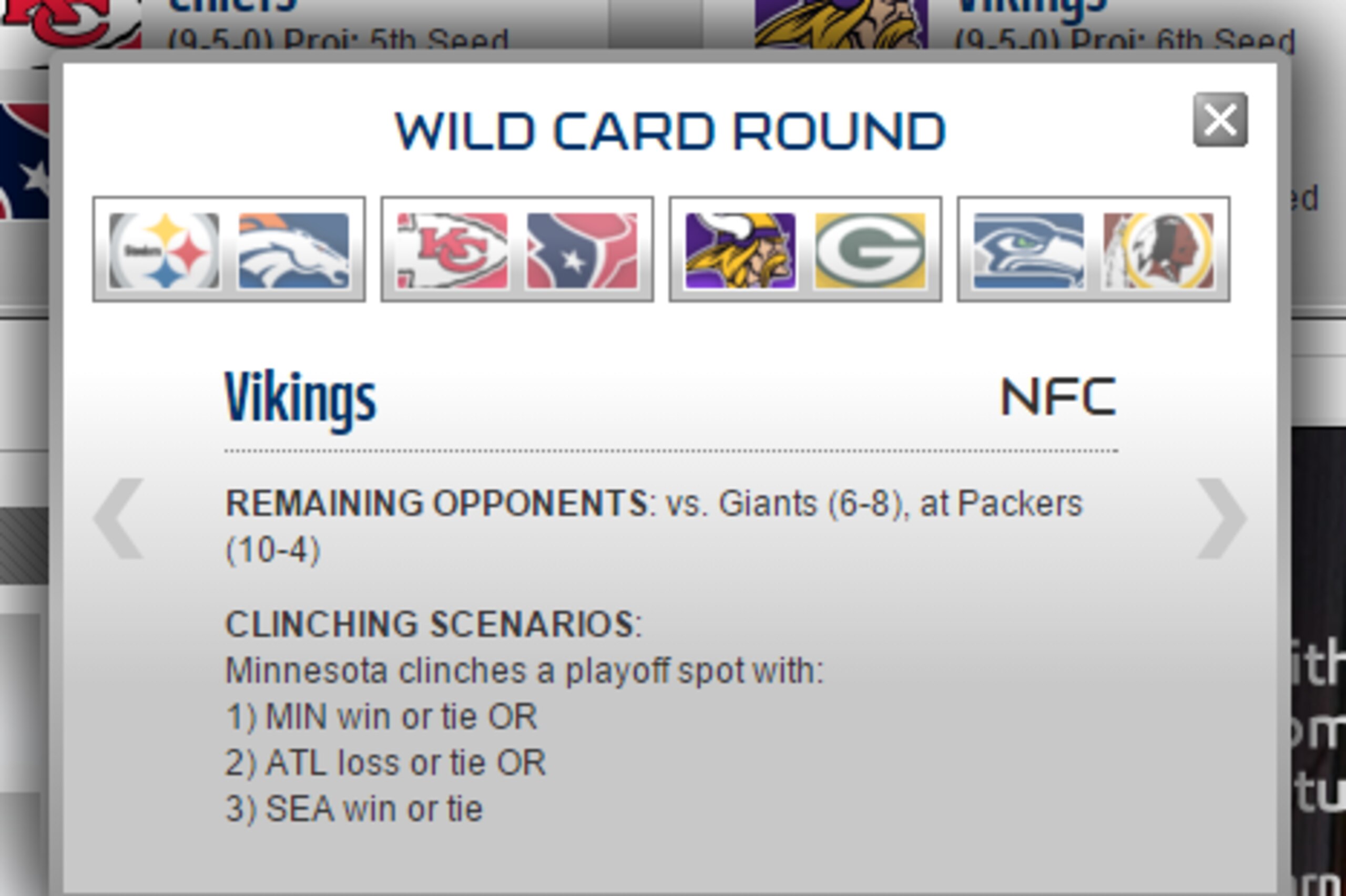Atlanta losing or Seattle winning are very likely scenarios on Sunday. Atlanta losing or Seattle winning are very likely scenarios on Sunday.