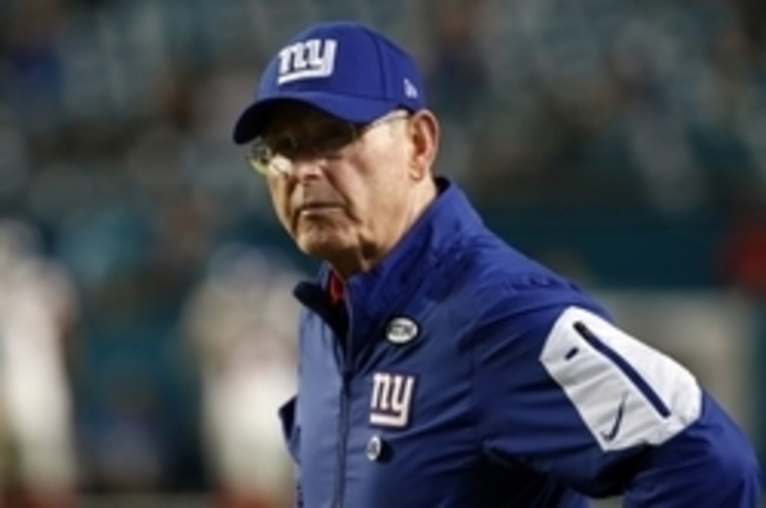 Dec 14, 2015; Miami Gardens, FL, USA; New York Giants head coach Tom Coughlin looks on before a game against the Miami Dolphins at Sun Life Stadium. Mandatory Credit: Steve Mitchell-USA TODAY Sports
