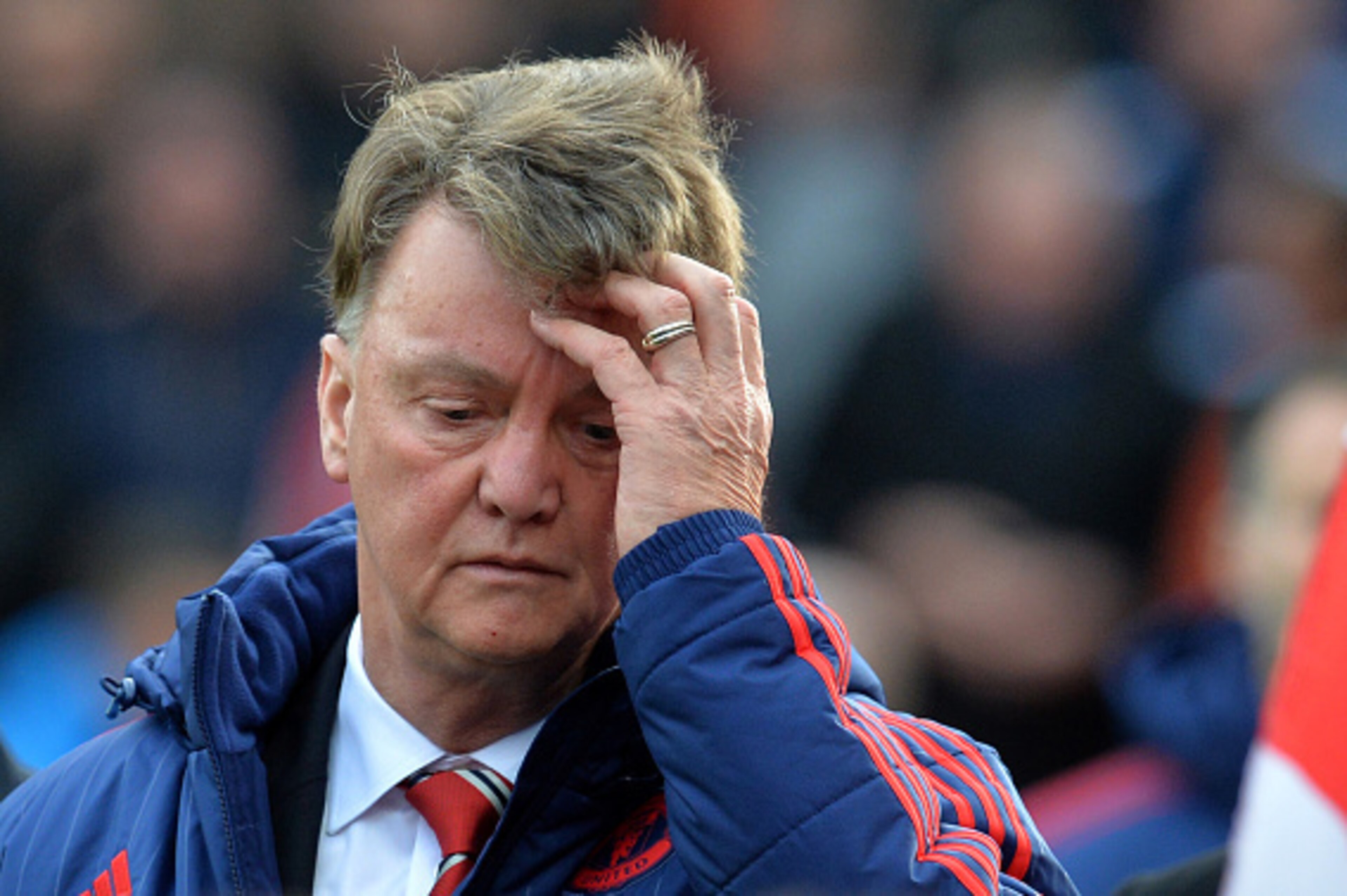 Manchester United's Dutch manager Louis van Gaal arrives for the English Premier League football match between Stoke City and Manchester United at the Britannia Stadium in Stoke-on-Trent, central England on December 26, 2015. AFP PHOTO / PAUL ELLIS
RESTR Manchester United's Dutch manager Louis van Gaal arrives for the English Premier League football match between Stoke City and Manchester United at the Britannia Stadium in Stoke-on-Trent, central England on December 26, 2015. AFP PHOTO / PAUL ELLIS
RESTR