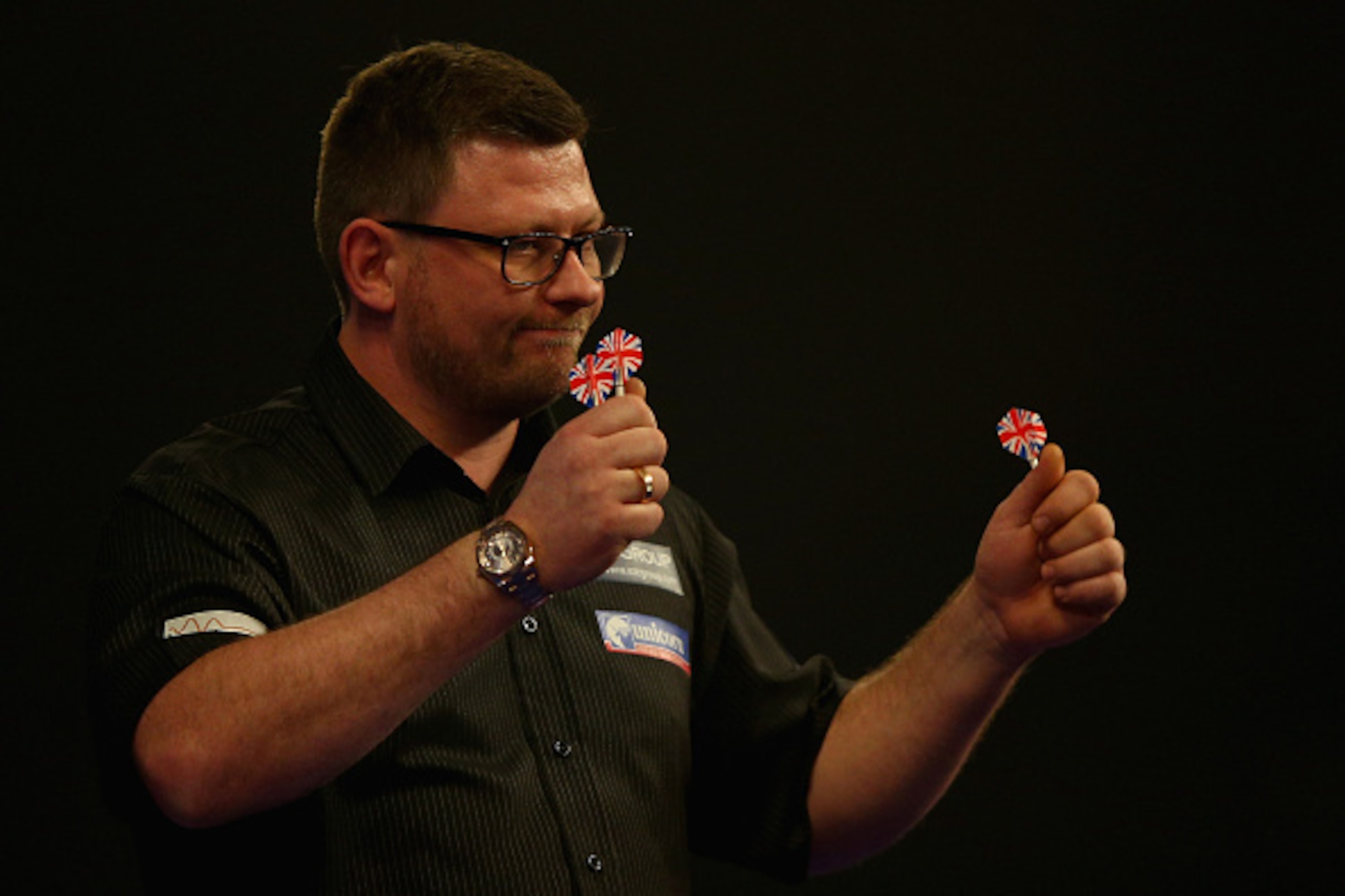 LONDON, ENGLAND - DECEMBER 21:  James Wade of England celebrates during his match against John Michael during the 2016 William Hill PDC World Darts Championships on Day Five at Alexandra Palace on December 21, 2015 in London, England.  (Photo by Ian Walto