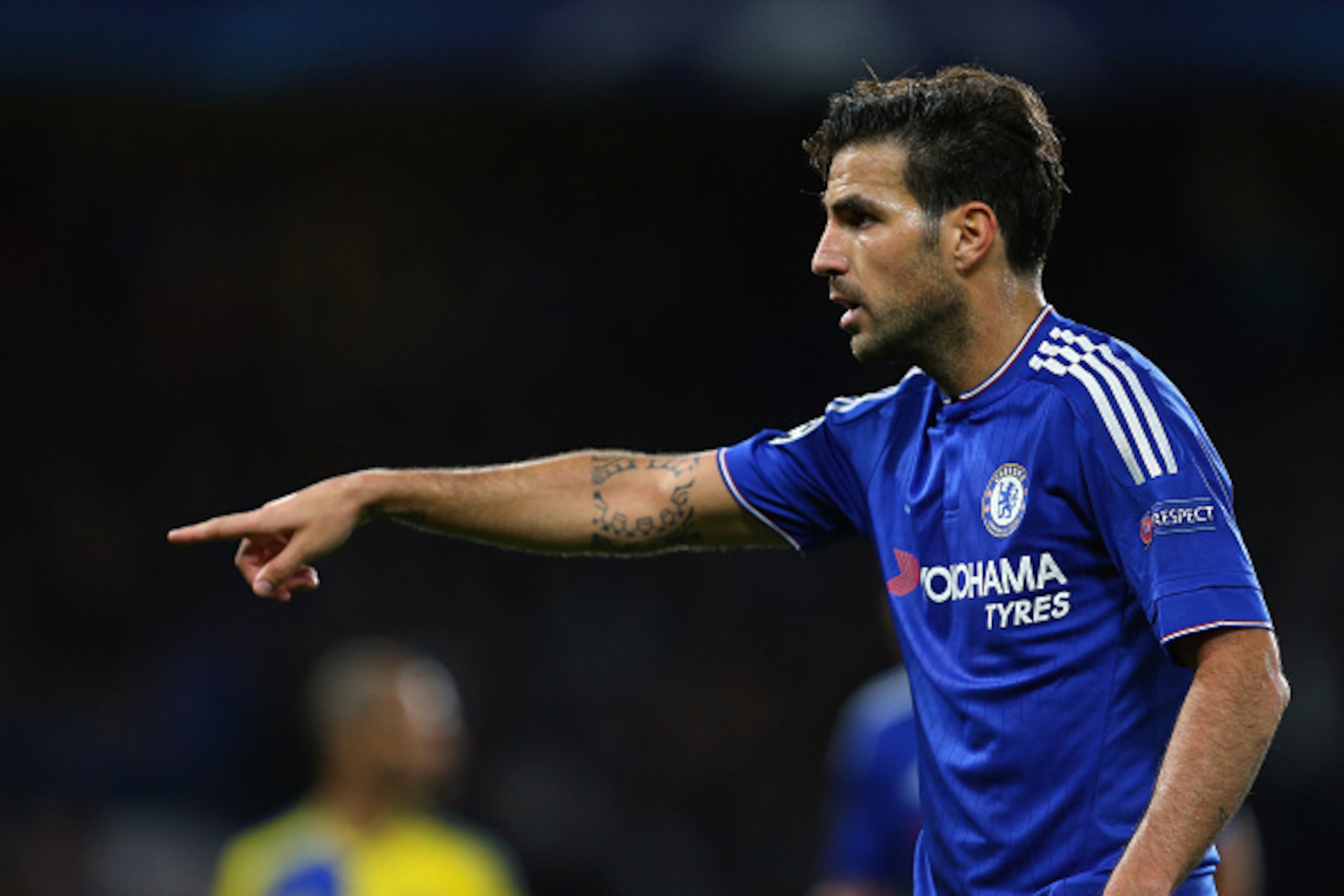 LONDON, ENGLAND - SEPTEMBER 16:  Cesc Fabregas of Chelsea during the UEFA Champions League match between Chelsea and Maccabi Tel-Aviv at Stamford Bridge on September 16, 2015 in London, United Kingdom.  (Photo by Catherine Ivill - AMA/Getty Images)