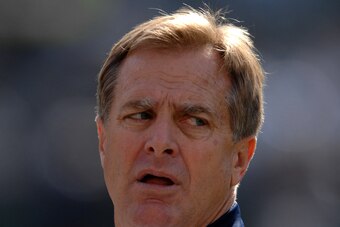 Denver Broncos linebackers coach Kirk Doll during warmups before game against the Oakland Raiders at McAfee Coliseum in Oakland, Calif. on Sunday, November 12, 2006. (Photo by Kirby Lee/NFLPhotoLibrary)
