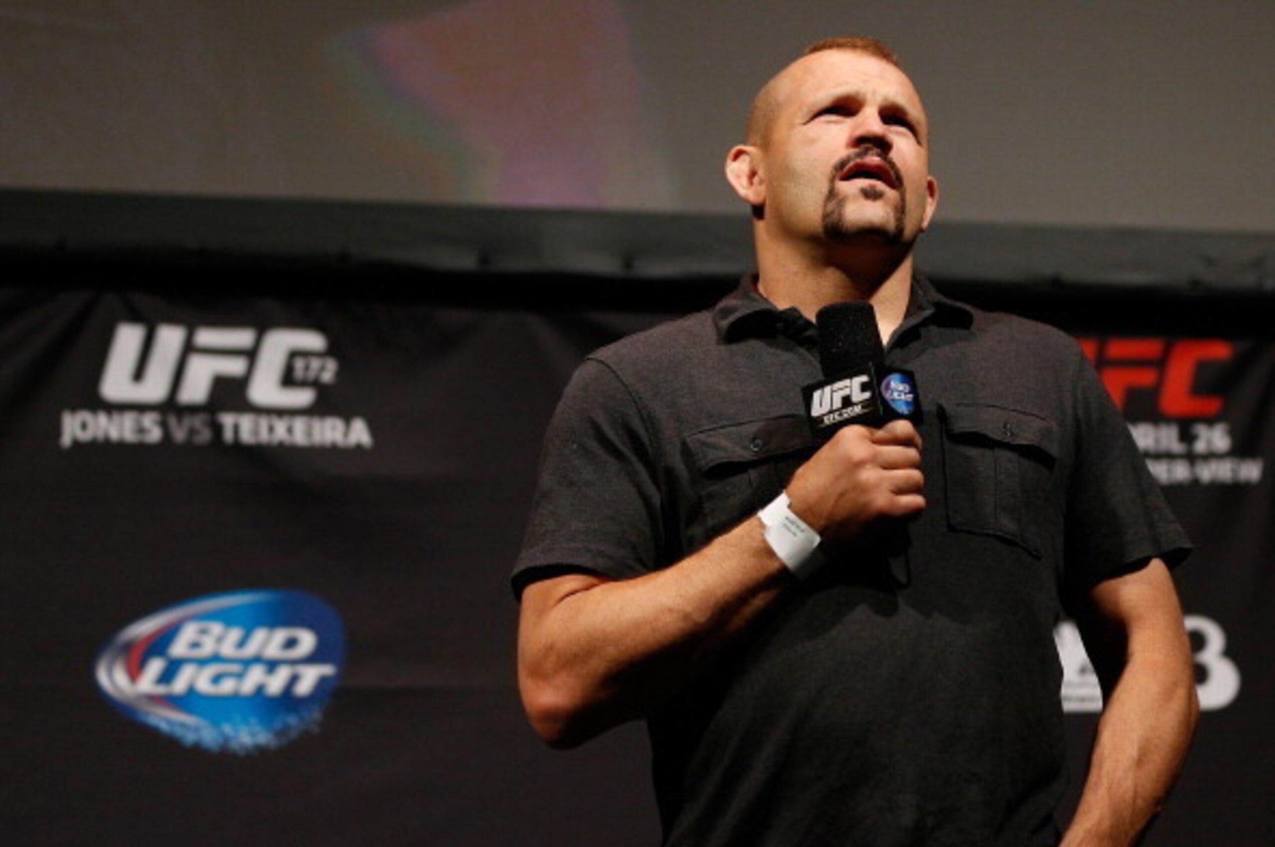 BALTIMORE, MD - APRIL 25: Former UFC light heavyweight champion Chuck Liddell interacts with fans during a Q&A session before the UFC 172 weigh-in at the Baltimore Arena on April 25, 2014 in Baltimore, Maryland. (Photo by Josh Hedges/Zuffa LLC/Zuffa LLC BALTIMORE, MD - APRIL 25: Former UFC light heavyweight champion Chuck Liddell interacts with fans during a Q&A session before the UFC 172 weigh-in at the Baltimore Arena on April 25, 2014 in Baltimore, Maryland. (Photo by Josh Hedges/Zuffa LLC/Zuffa LLC