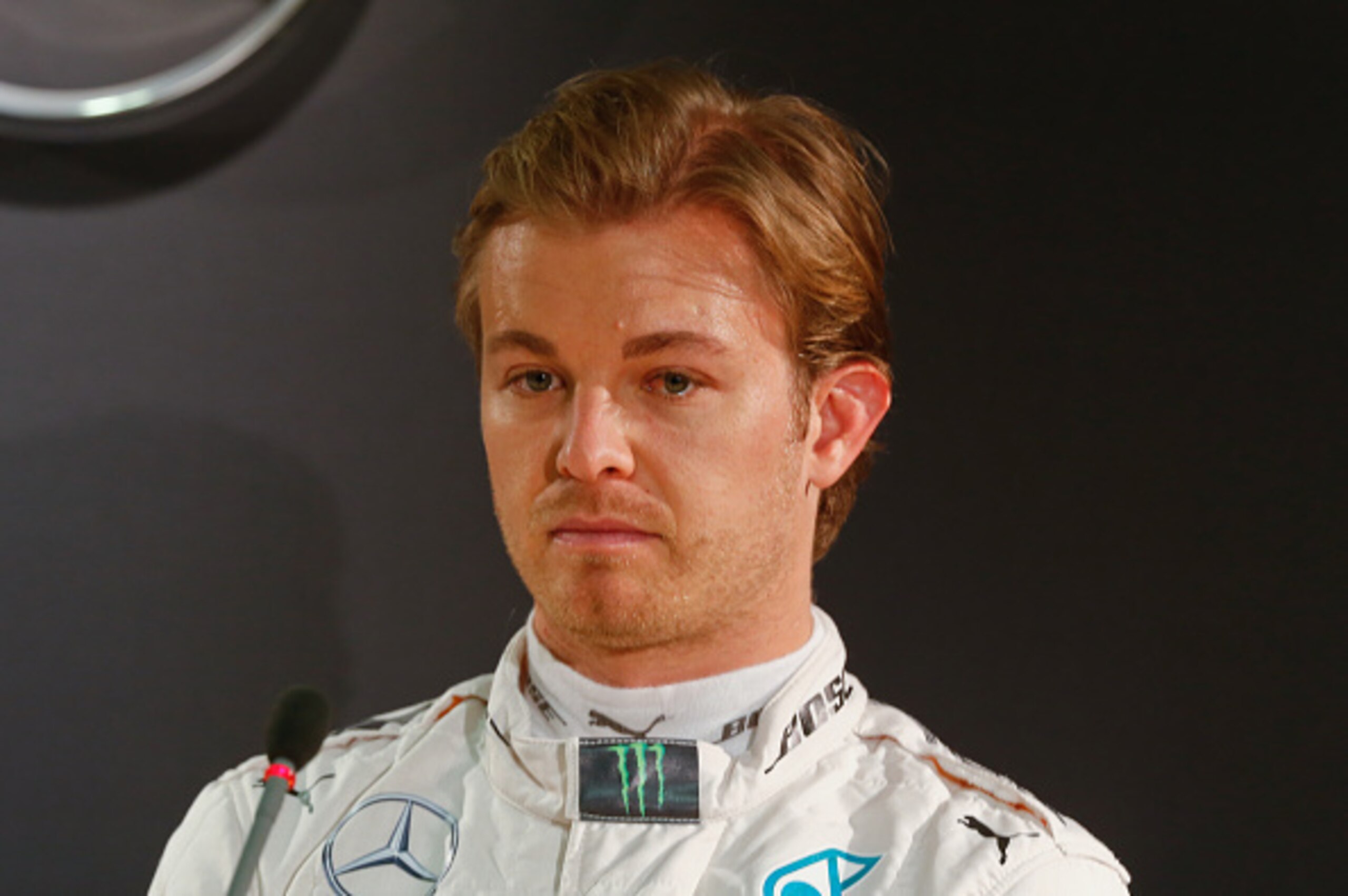 STUTTGART, GERMANY - DECEMBER 12:  Nico Rosberg speaks to the media before the first rounds of the races Stars and cars at Mercedes-Benz Arena on December 12, 2015 in Stuttgart, Germany. (Photo by Peter Lintner/Getty Images)
