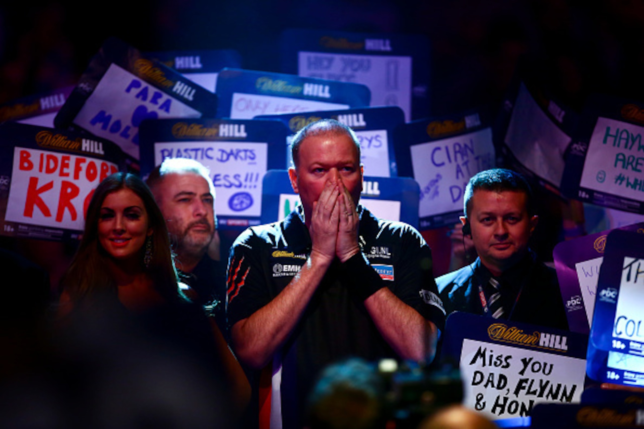 LONDON, ENGLAND - DECEMBER 29:  Raymond van Barneveld of Holland walks in ahead of his third round match against Michael van Gerwen of Holland on Day Eleven of the 2016 William Hill PDC World Darts Championships at Alexandra Palace on December 29, 2015 in