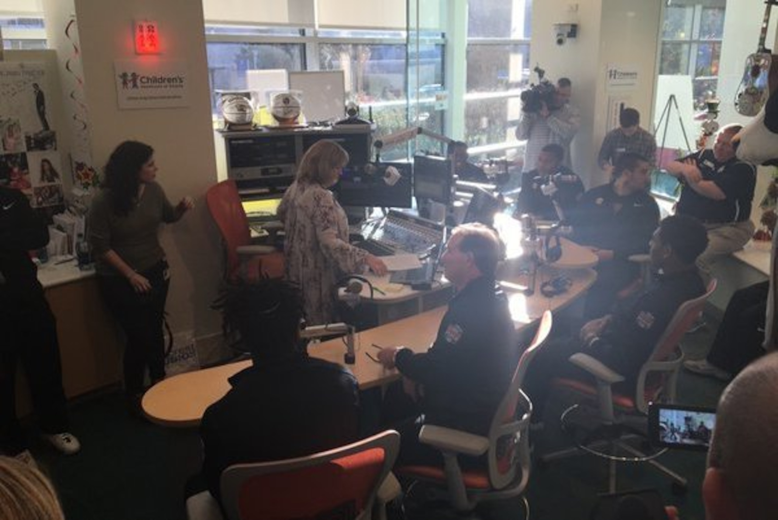 Florida State's players and coaches visit at Seacrest Studios at Children's Healthcare of Atlanta on Tuesday