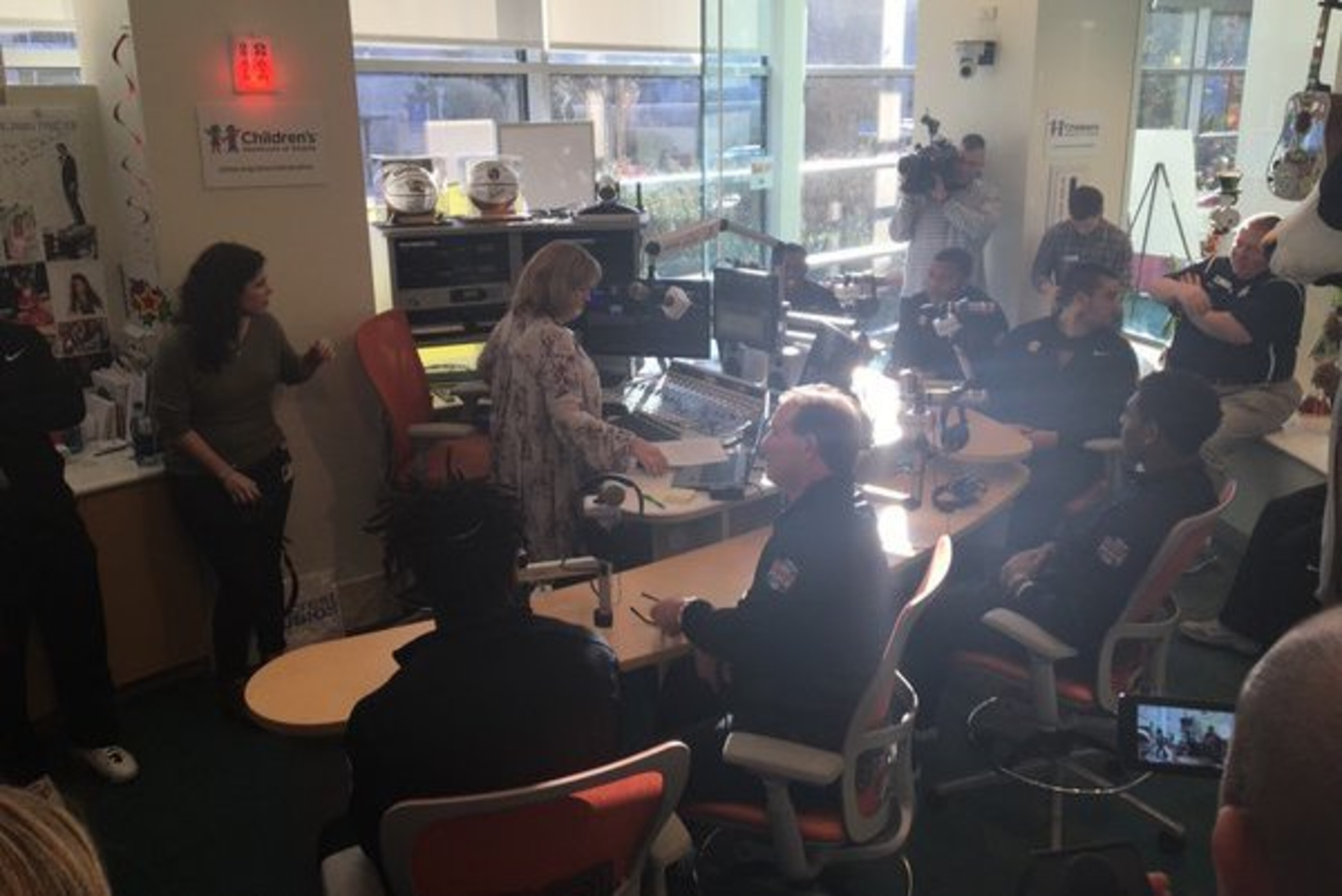 Florida State's players and coaches visit at Seacrest Studios at Children's Healthcare of Atlanta on Tuesday