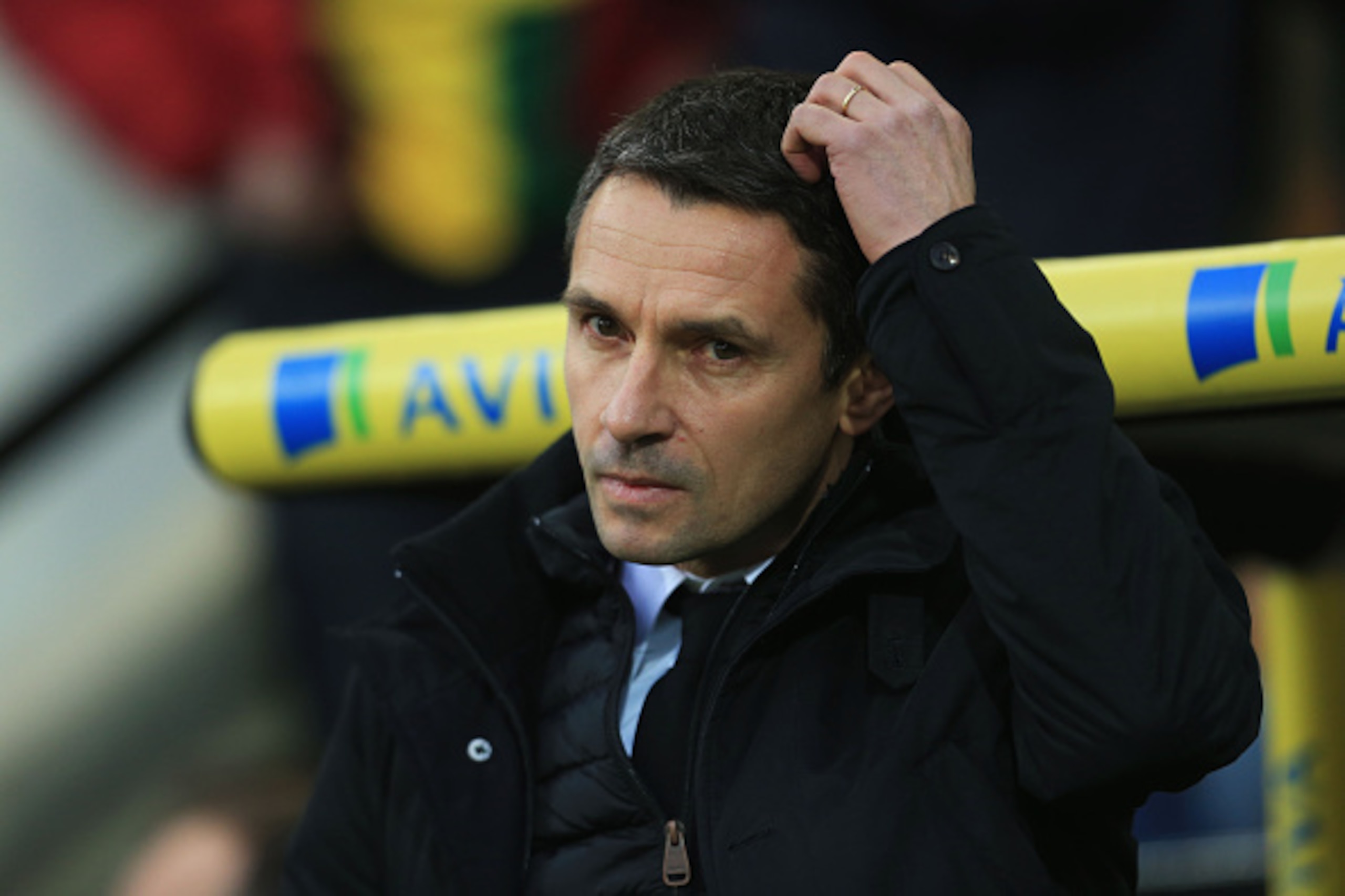 NORWICH, ENGLAND - DECEMBER 28: Remi Garde Manager of Aston Villa looks on prior to the Barclays Premier League match between Norwich City and Aston Villa at Carrow Road on December 28, 2015 in Norwich, England. (Photo by Stephen Pond/Getty Images) NORWICH, ENGLAND - DECEMBER 28: Remi Garde Manager of Aston Villa looks on prior to the Barclays Premier League match between Norwich City and Aston Villa at Carrow Road on December 28, 2015 in Norwich, England. (Photo by Stephen Pond/Getty Images)