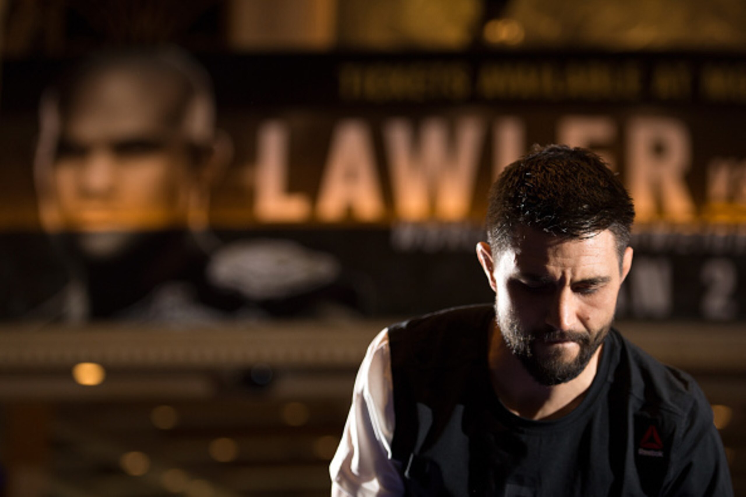 LAS VEGAS, NEVADA - DECEMBER 30:   Carlos Condit holds an open training session for fans and media at the MGM Grand Hotel/Casino on December 30, 2015 in Las Vegas Nevada. (Photo by Brandon Magnus/Zuffa LLC/Zuffa LLC via Getty Images)