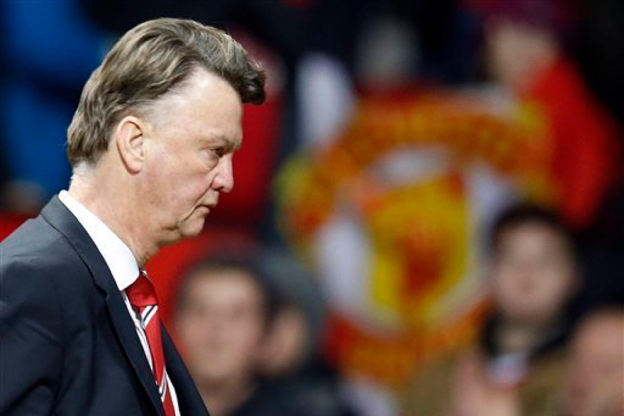 Van Gaal, deep in thought after the Chelsea game