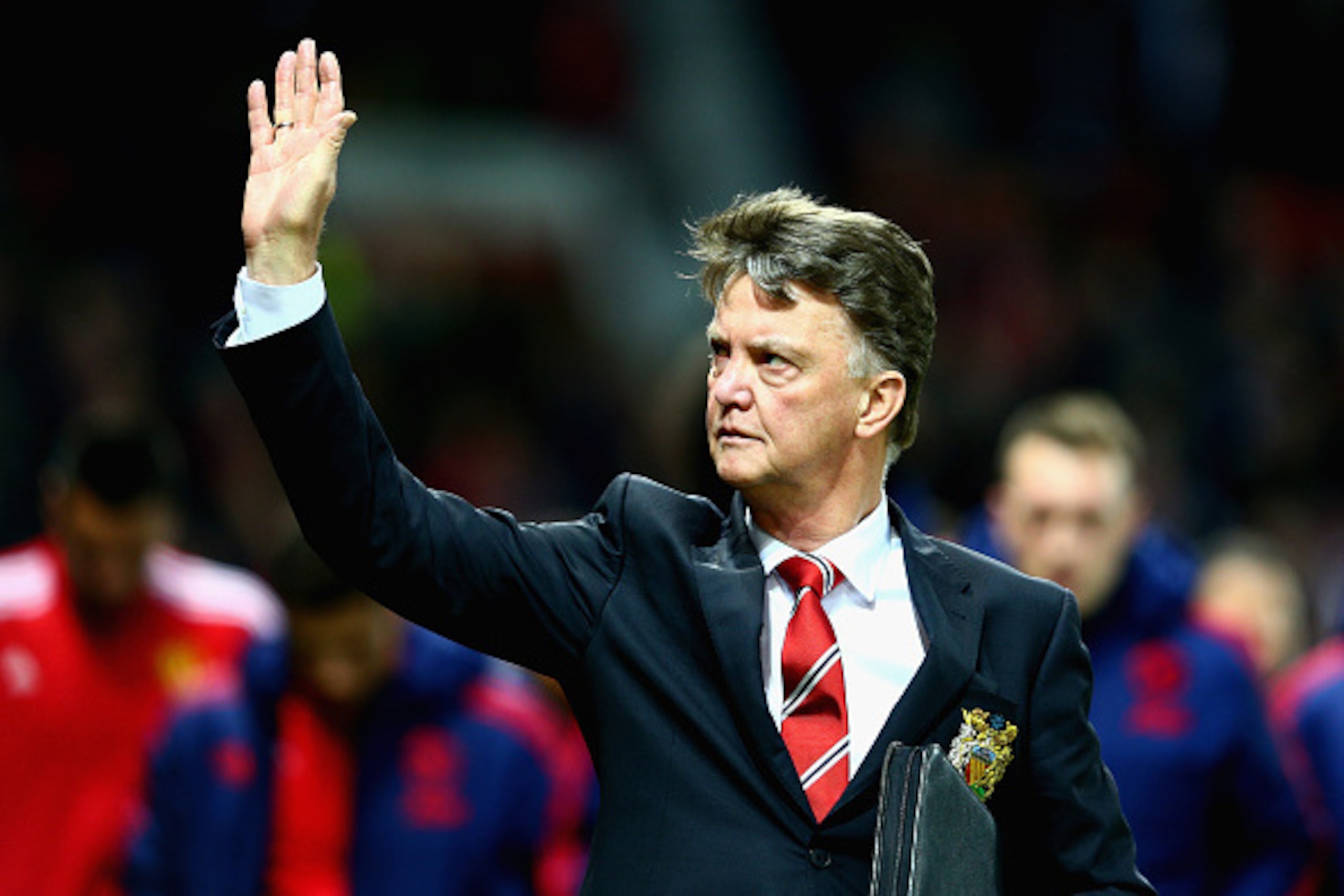MANCHESTER, ENGLAND - DECEMBER 28:  Louis van Gaal, manager of Manchester United walks to the bench before the start of the Barclays Premier League match between Manchester United and Chelsea at Old Trafford on December 28, 2015 in Manchester, England.  (