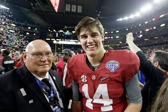 Alabama quarterback Jake Coker was named the offensive player of the game.