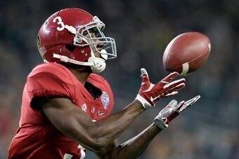 Calvin Ridley had eight catches for 138 yards and two touchdowns in the Cotton Bowl.