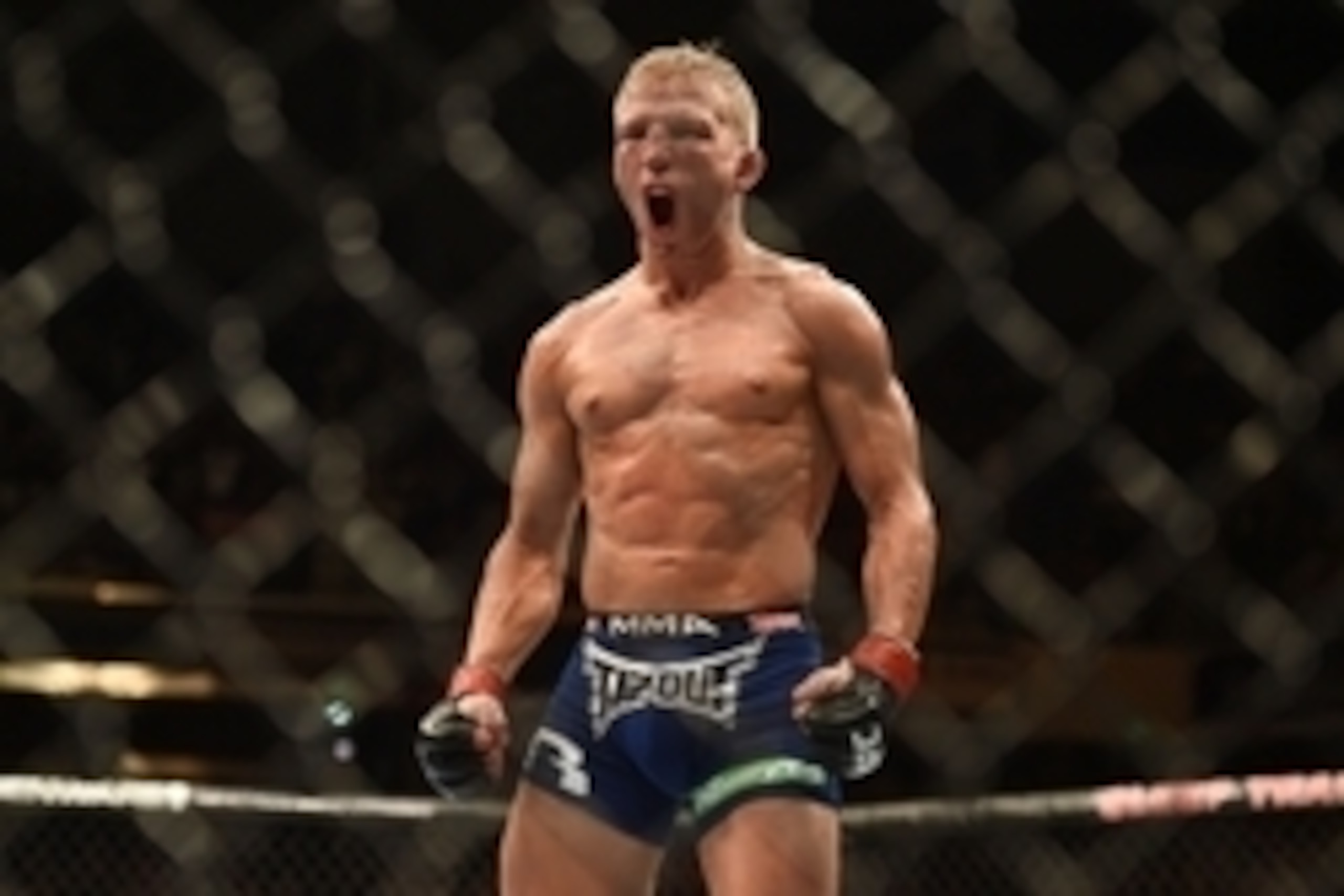 August 30, 2014; Sacramento, CA, USA; T.J. Dillashaw (red gloves) fights against Joe Soto (blue gloves) during the bantamweight title bout of UFC 177 at Sleep Train Arena. Mandatory Credit: Kyle Terada-USA TODAY Sports August 30, 2014; Sacramento, CA, USA; T.J. Dillashaw (red gloves) fights against Joe Soto (blue gloves) during the bantamweight title bout of UFC 177 at Sleep Train Arena. Mandatory Credit: Kyle Terada-USA TODAY Sports