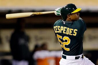 Cespedes bottomed out with a .294 OBP in 2013.