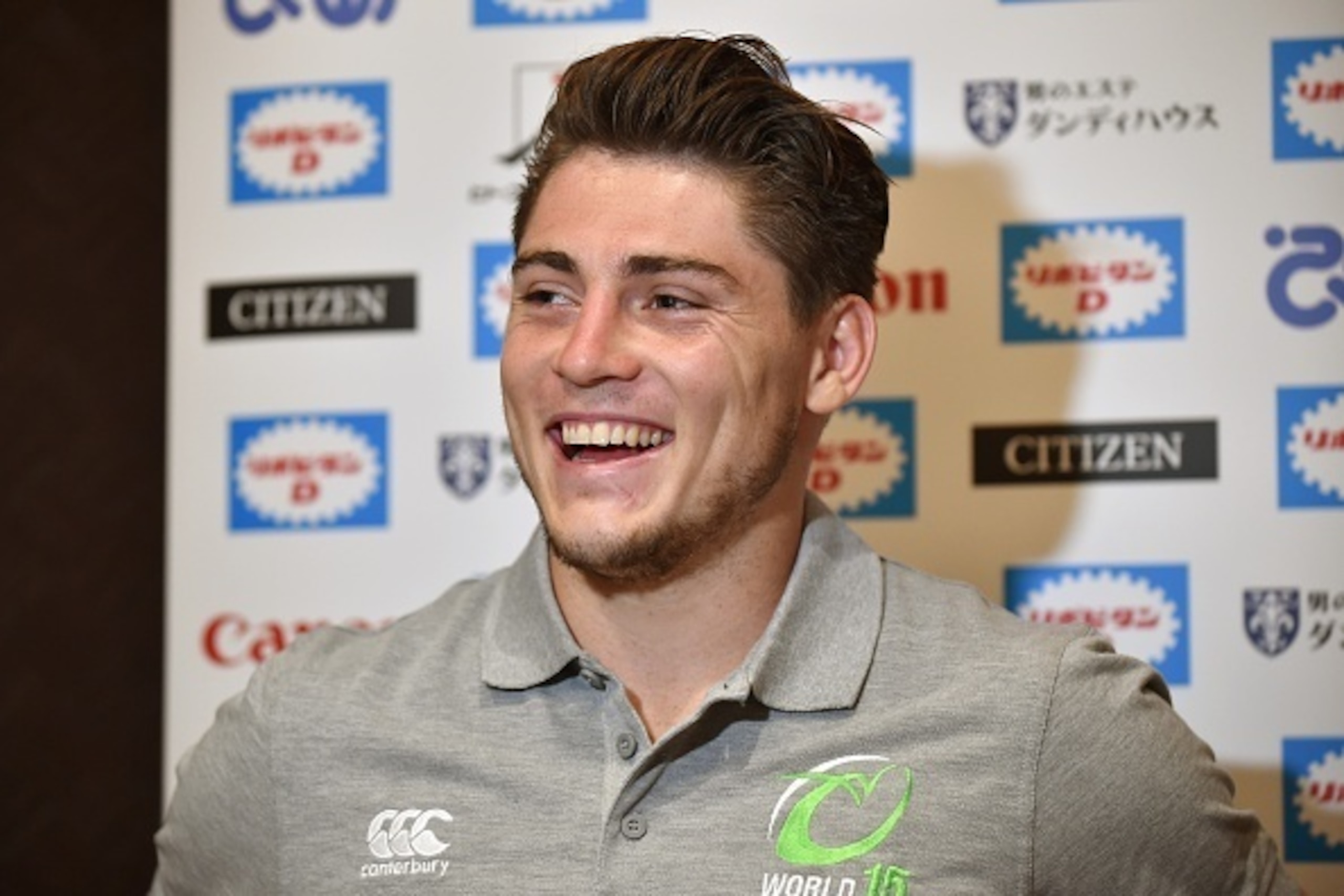 Australia's James O'Connor, a member of the World XV rugby squad, answers questions during a media session in Tokyo on Augusts 12, 2015. O'Connor is here to participate in the World XV rugby match against Japan on August 15 at Prince Chichibu Memorial Rug