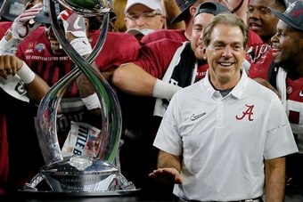 Alabama head coach Nick Saban