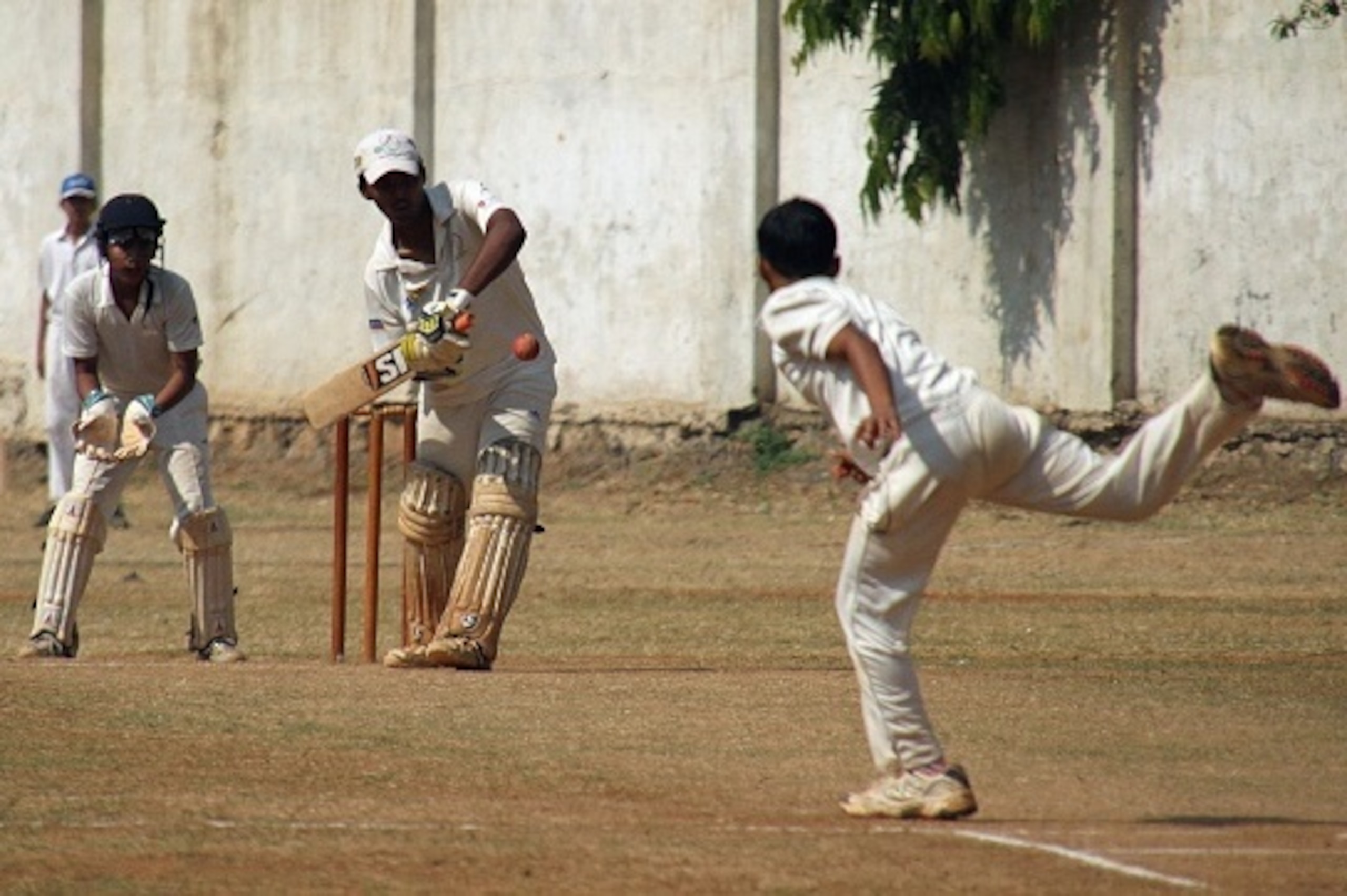 Mumbai schoolboy Pranav Dhanawade (C), 15, hits a shot as he smashed a 117-year-old record for the highest number of runs scored in one innings in Mumbai on January 5, 2016. A Mumbai schoolboy made history on January 5 when he became the first batsman in 