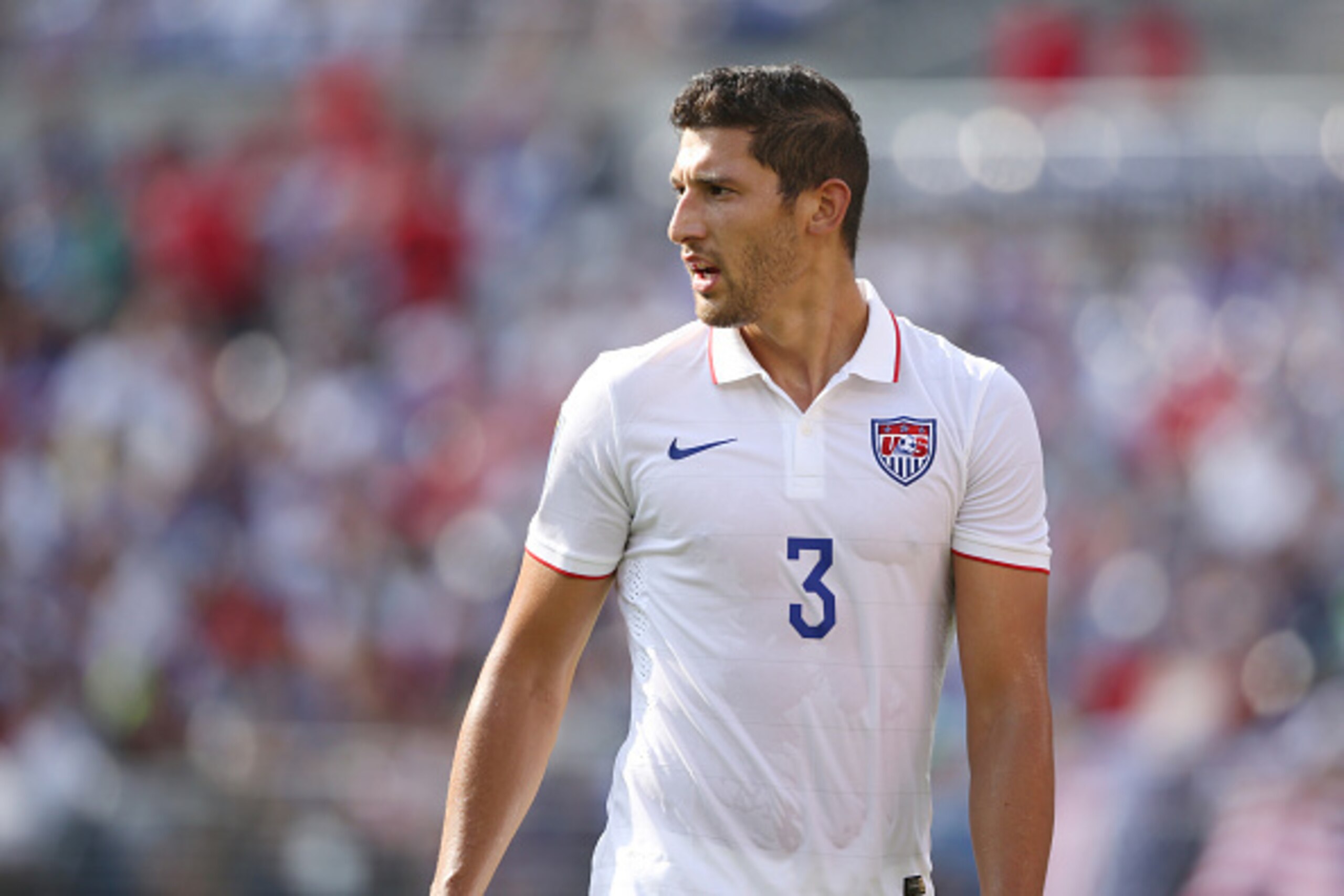 BALTIMORE, MD - JULY 18:  Omar Gonzalez of United States of America during the Gold Cup Quarter Final between USA and Cuba at M&T Bank Stadium on July 18, 2015 in Baltimore, Maryland.  (Photo by Matthew Ashton - AMA/Getty Images)