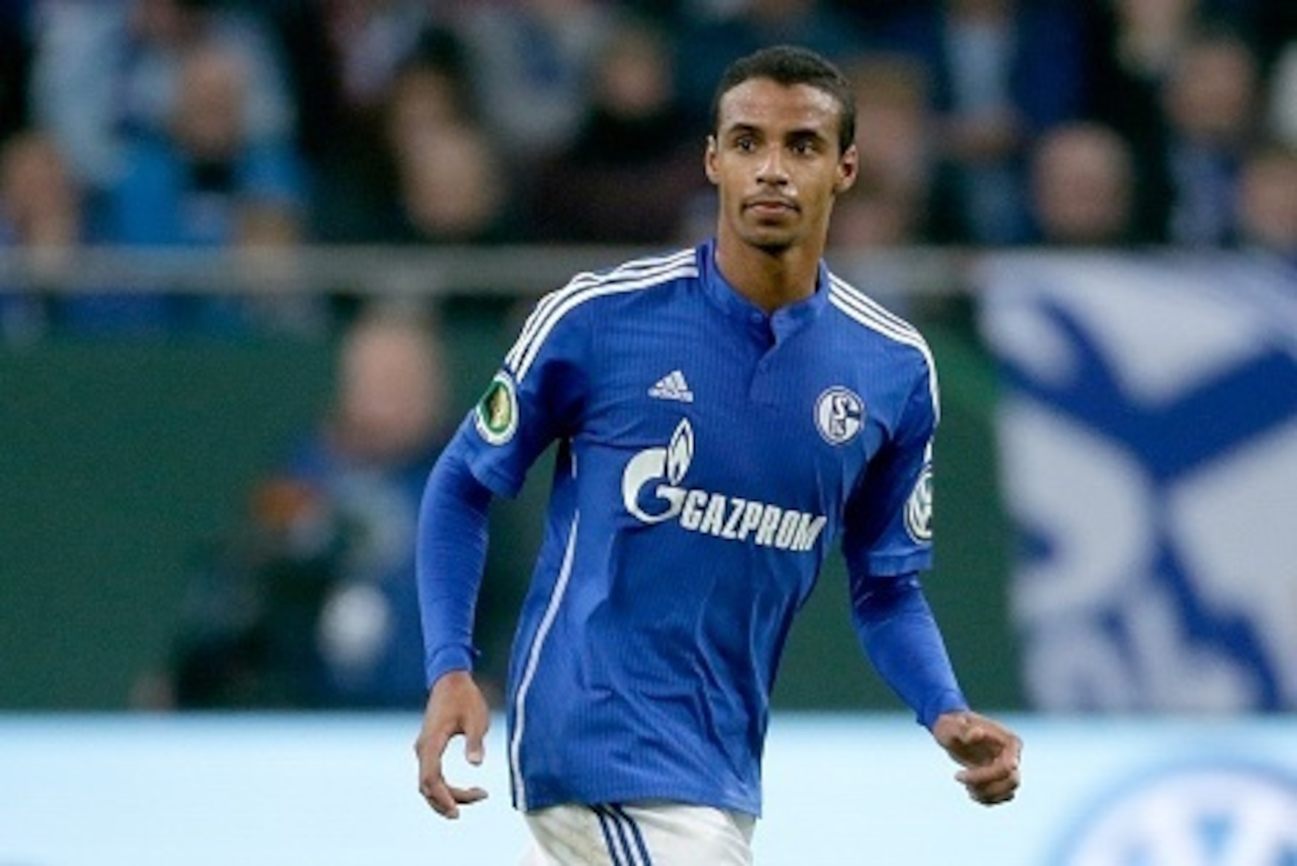 Joel Matip of Schalke 04 during the DFB Pokal match between Schalke 04 and Borussia Monchengladbach on October 28, 2015 at the Veltins Arena in Gelsenkirchen, Germany.(Photo by VI Images via Getty Images)