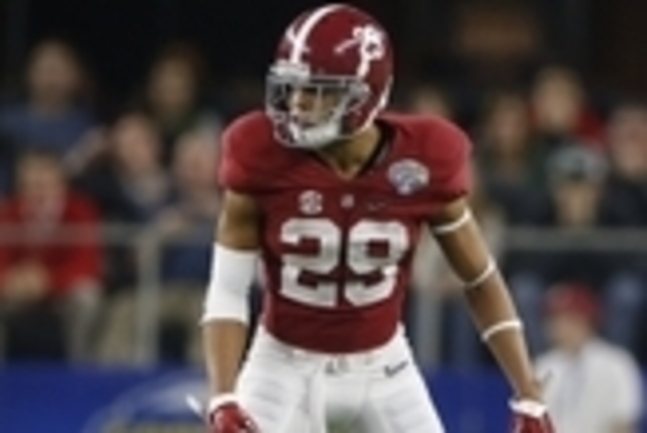 Dec 31, 2015; Arlington, TX, USA; Alabama Crimson Tide defensive back Minkah Fitzpatrick (29) in action during the game against the Michigan State Spartans in the 2015 CFP semifinal at the Cotton Bowl at AT&T Stadium. Mandatory Credit: Kevin Jairaj-USA TO